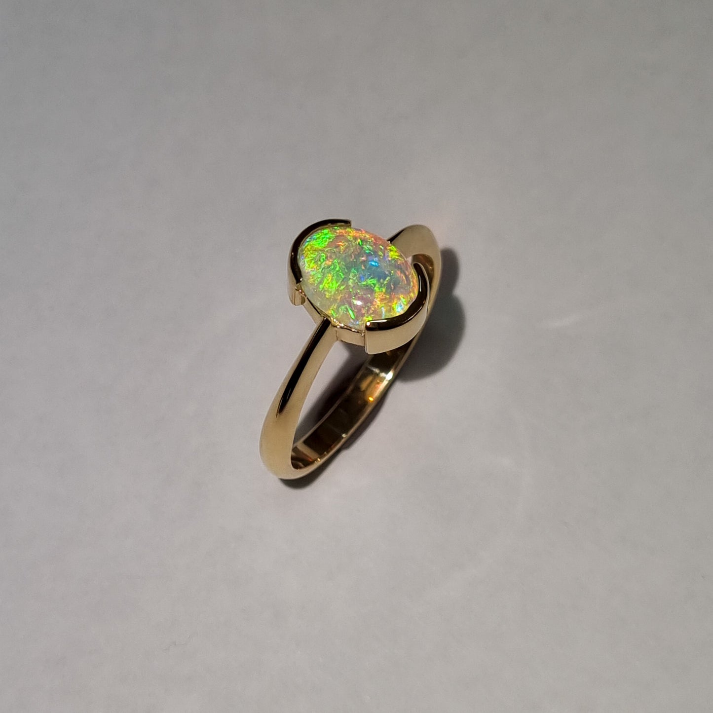 Solid Opal Gold Ring