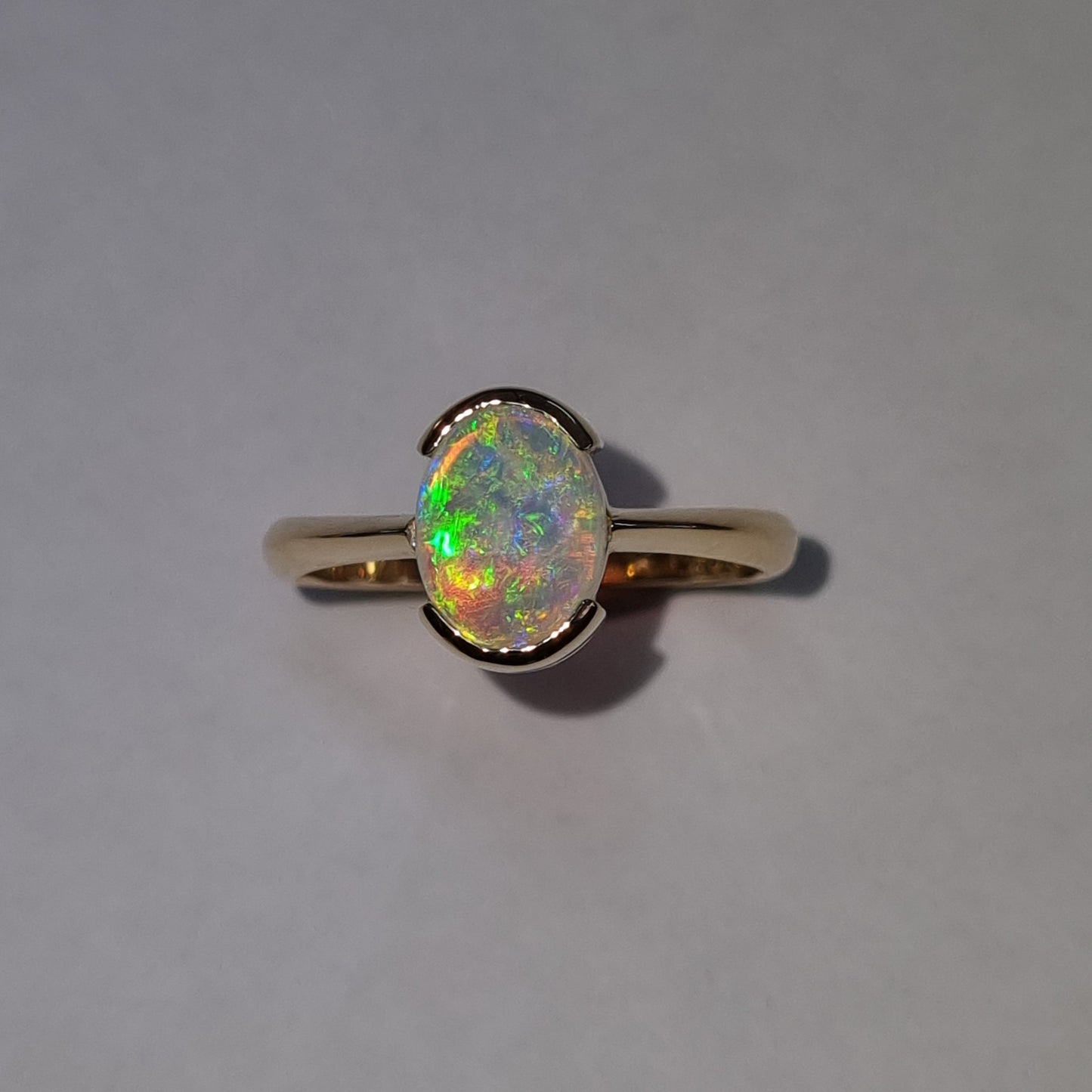 Solid Opal Gold Ring
