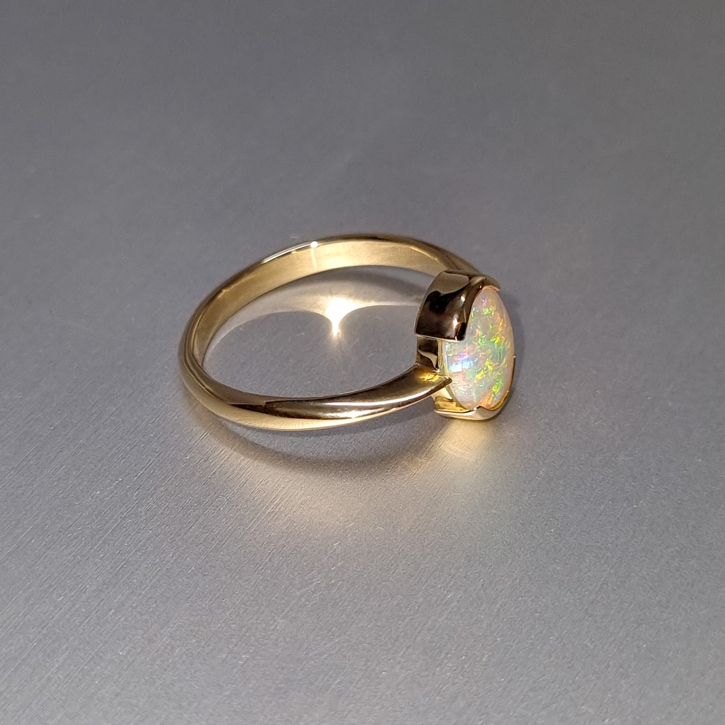 Solid Opal Gold Ring