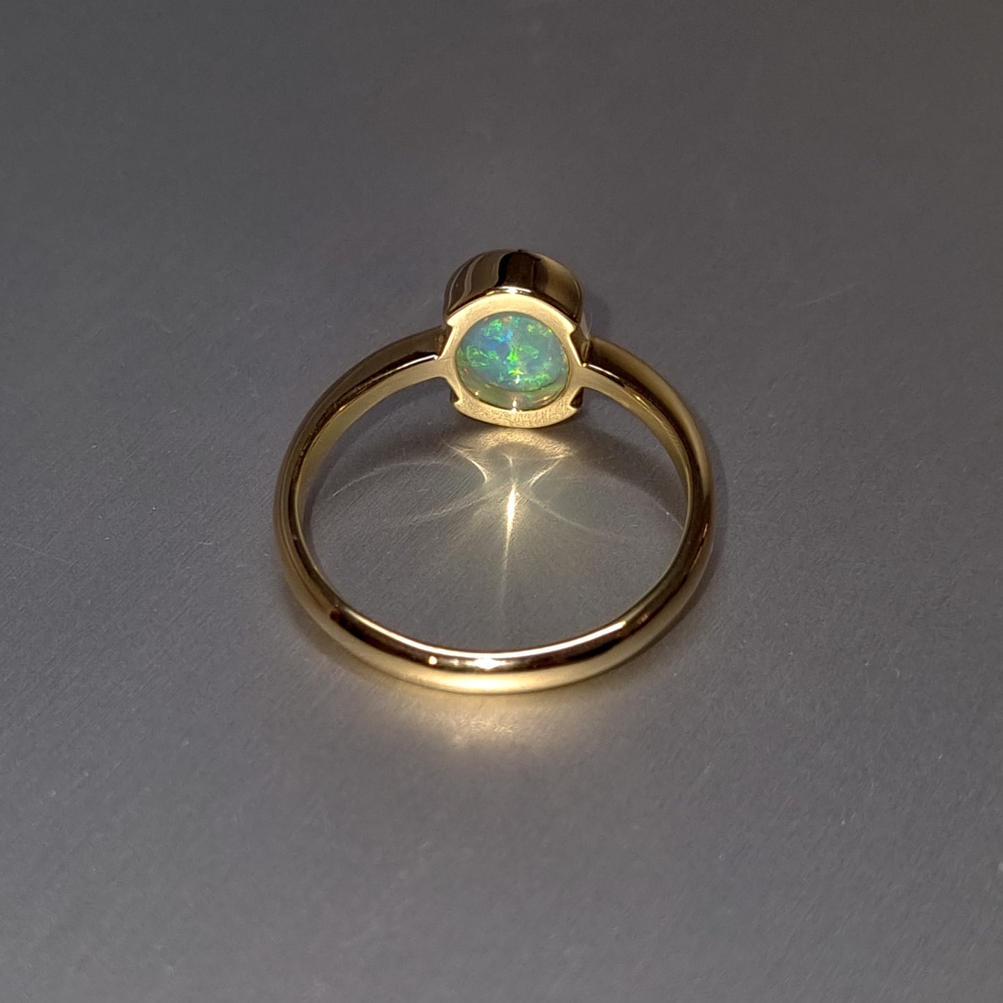 Solid Opal Gold Ring