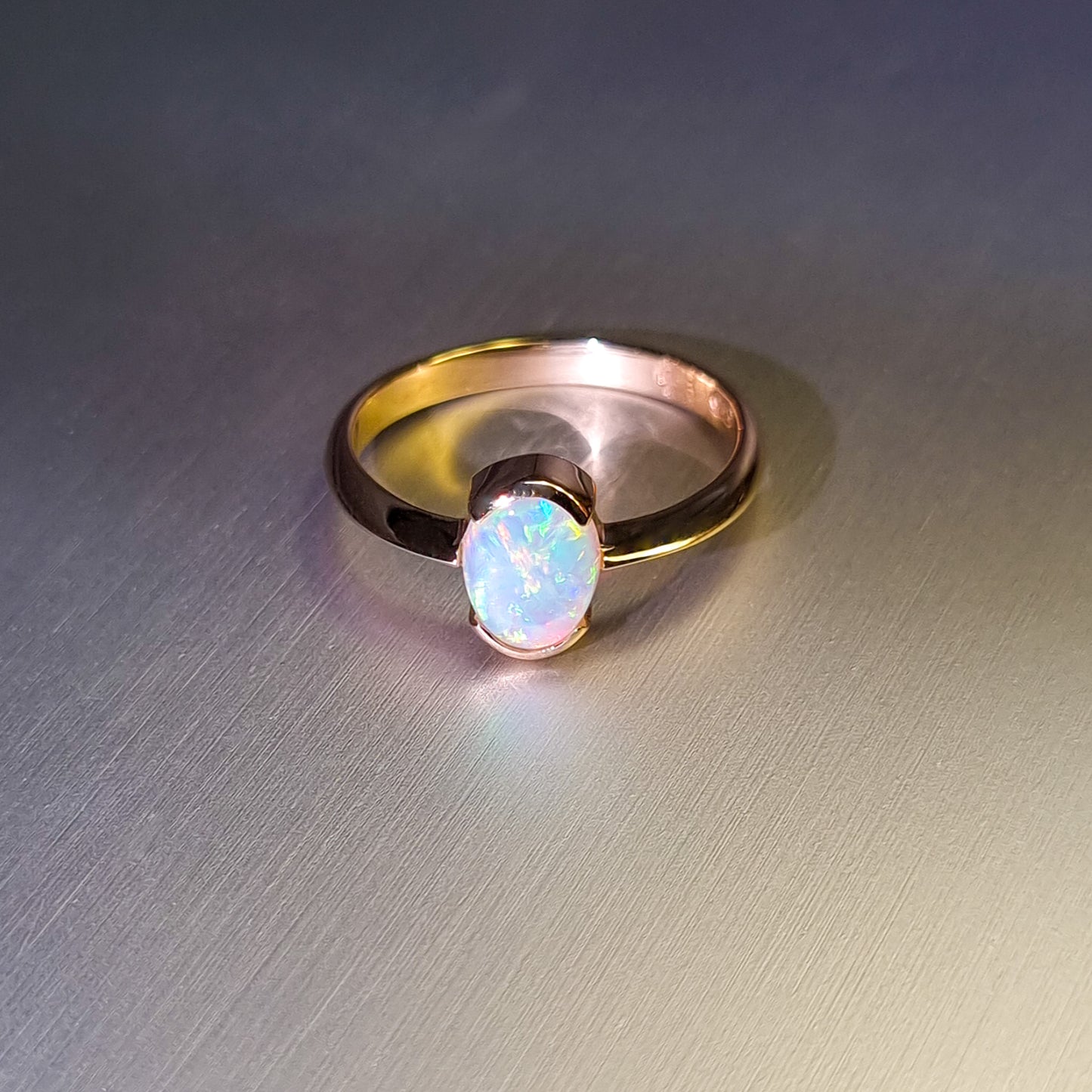 Solid Opal Gold Ring