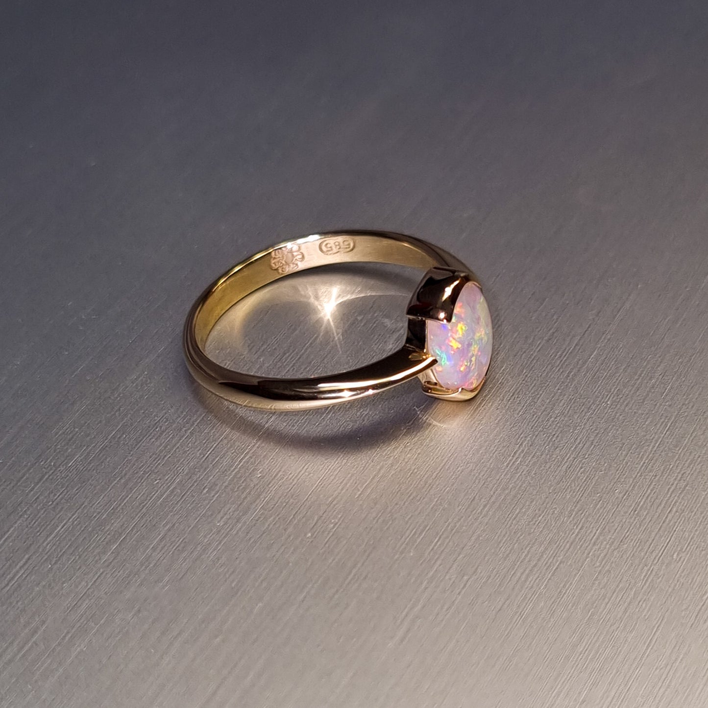 Solid Opal Gold Ring