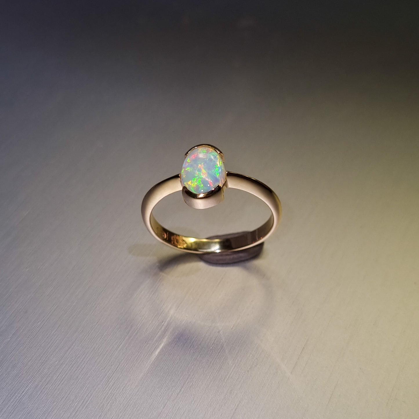 Solid Opal Gold Ring
