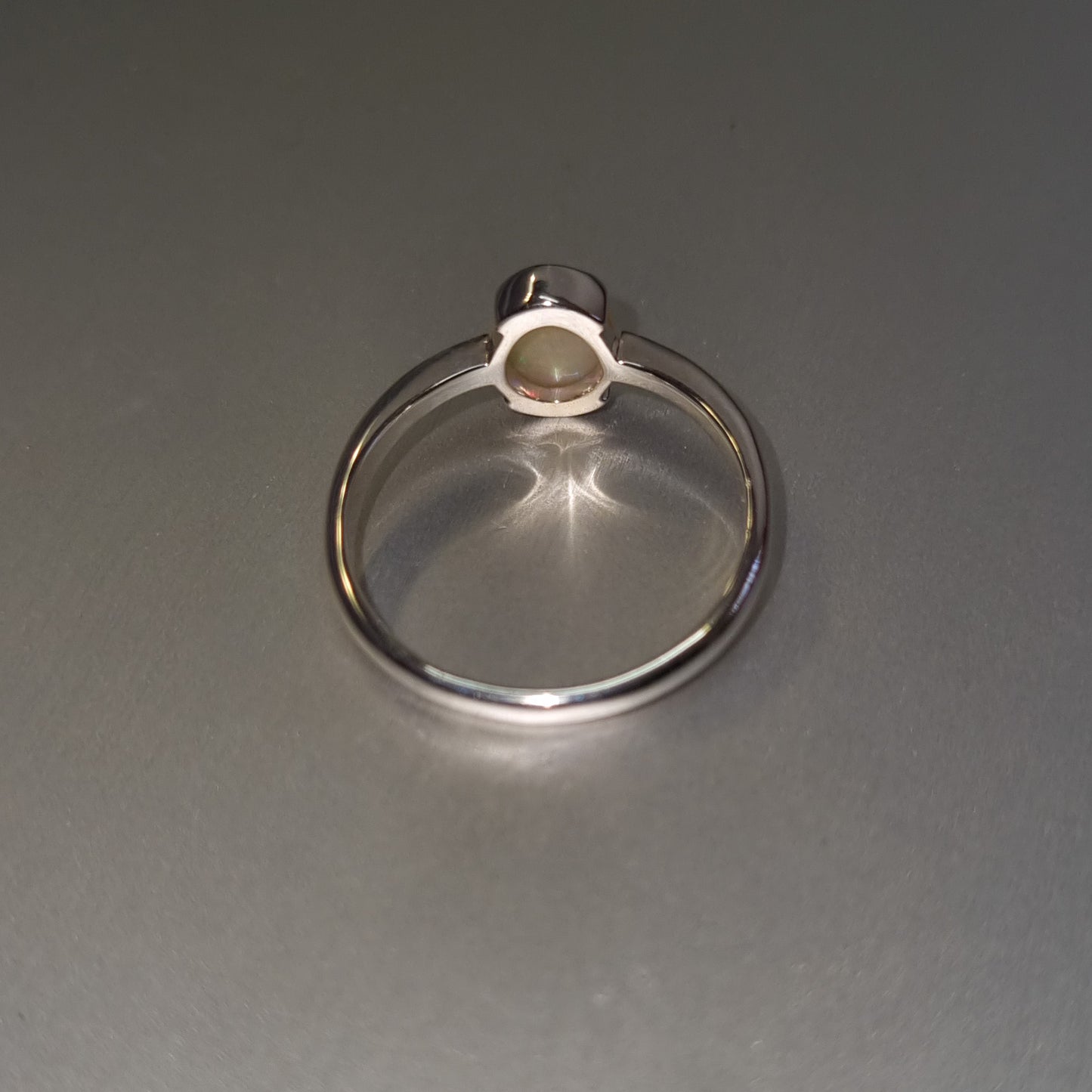 Solid Opal Silver Ring