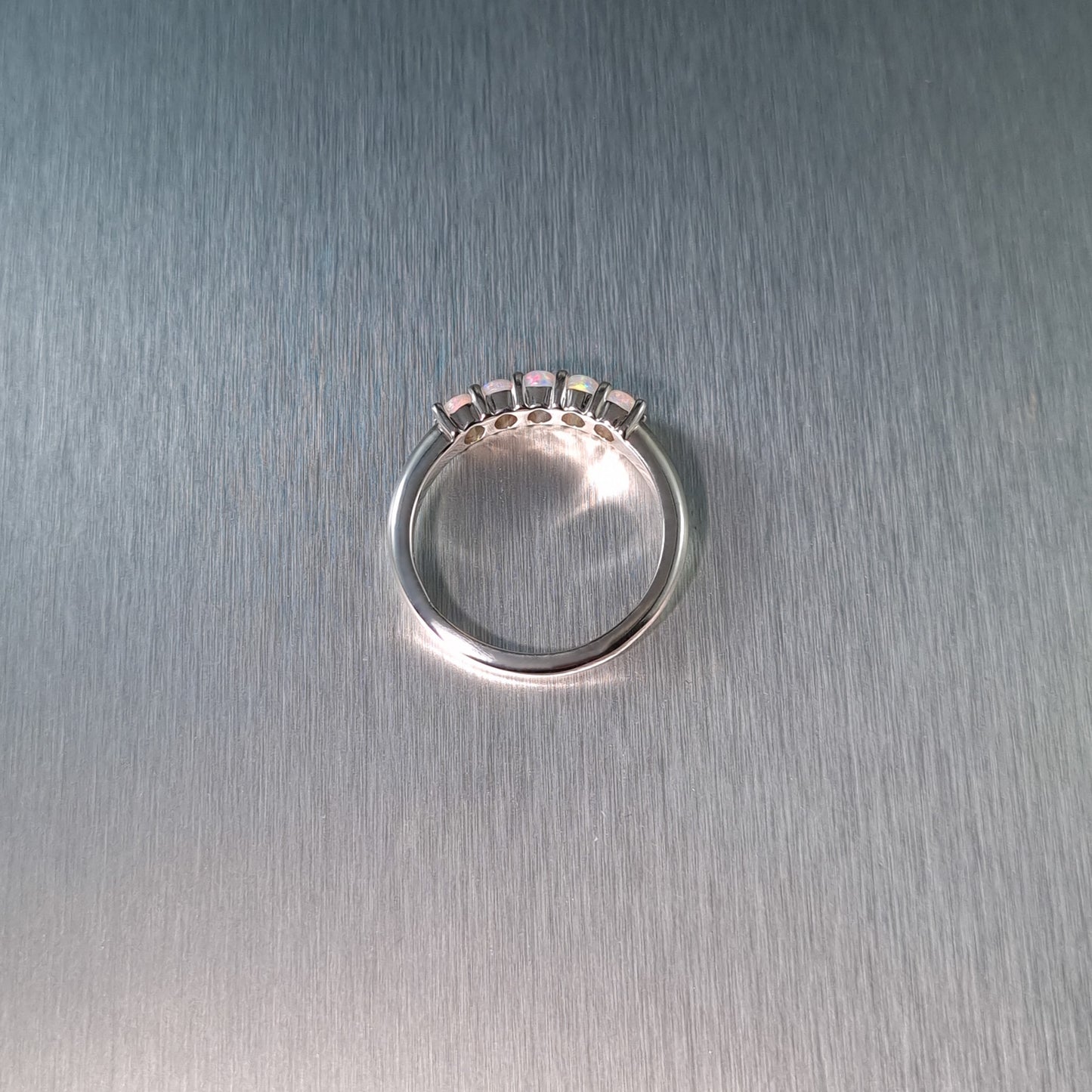 5 Stone Solid Opal Ring
