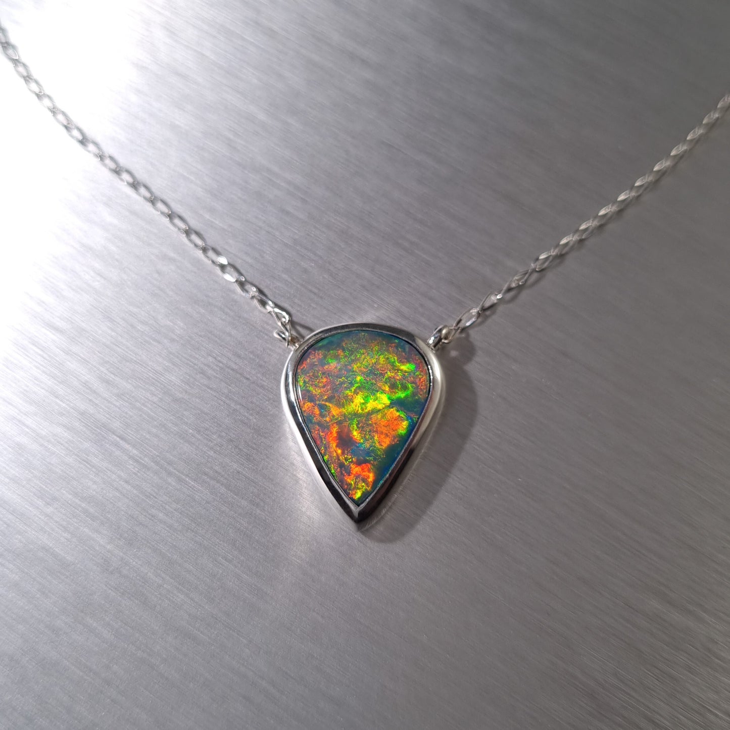 Opal Doublet Teardrop Pendant