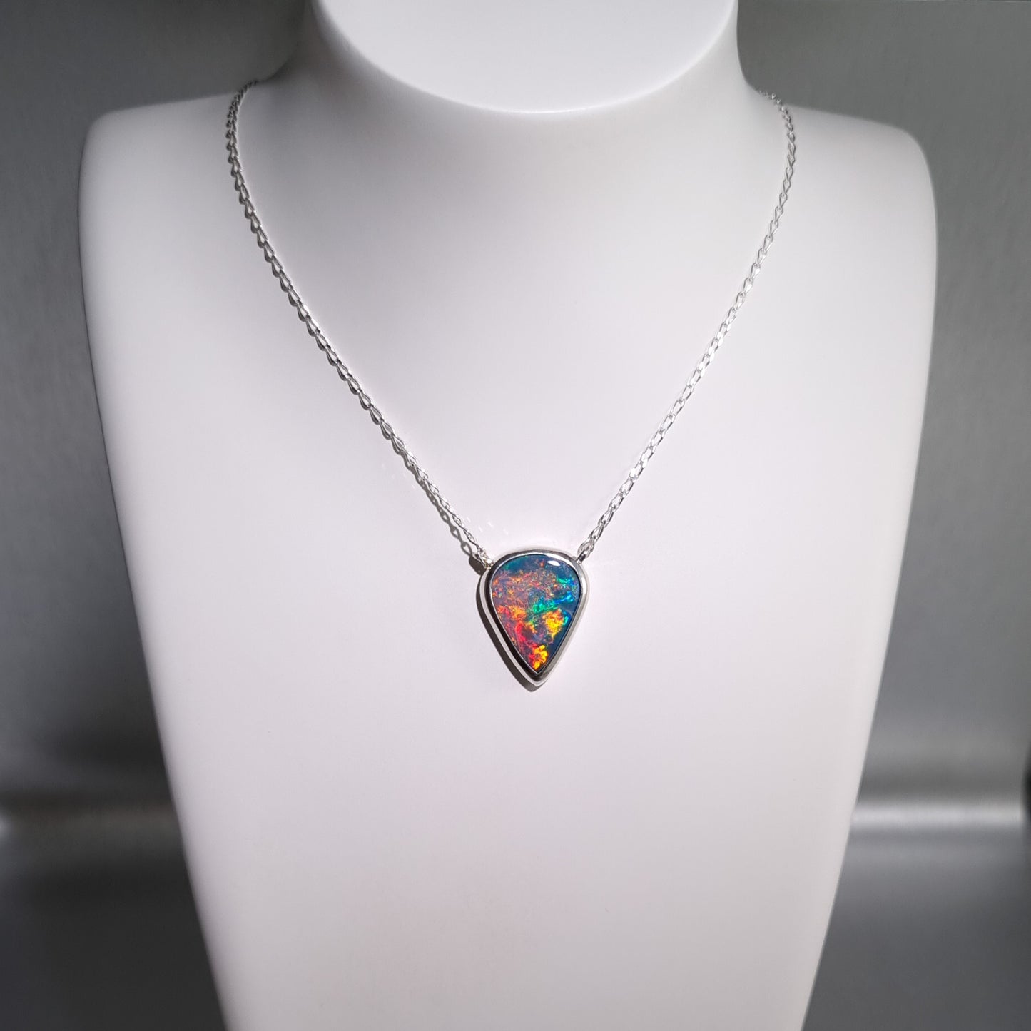 Opal Doublet Teardrop Pendant