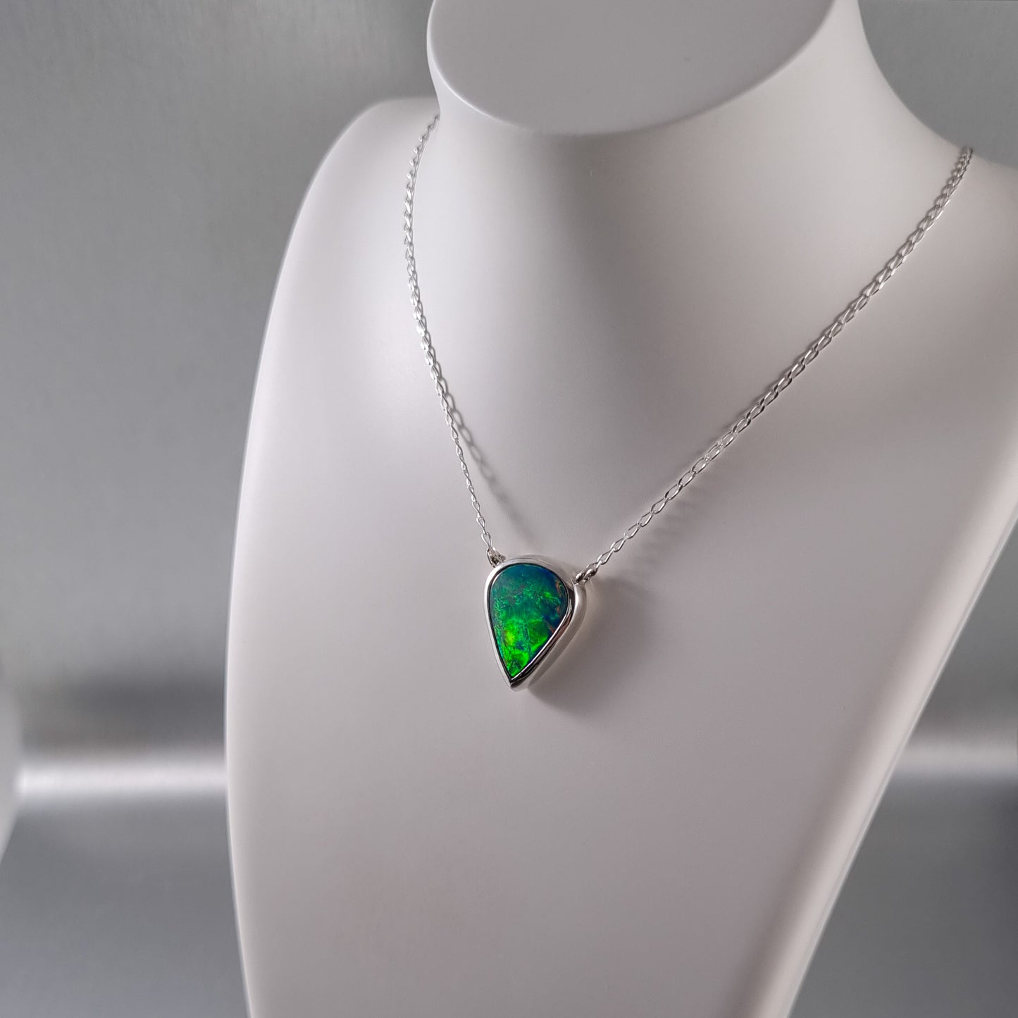 Opal Doublet Teardrop Pendant