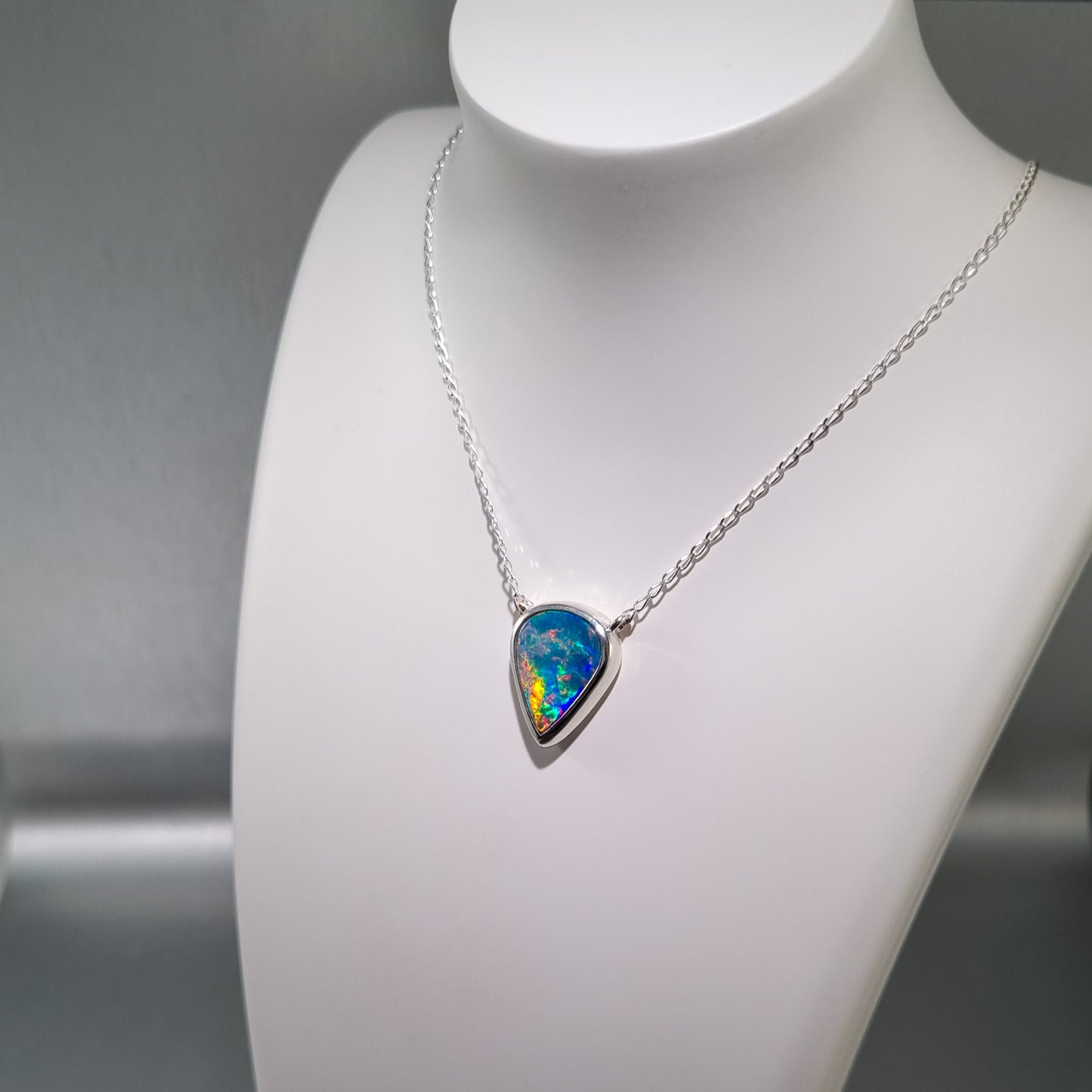 Opal Doublet Teardrop Pendant