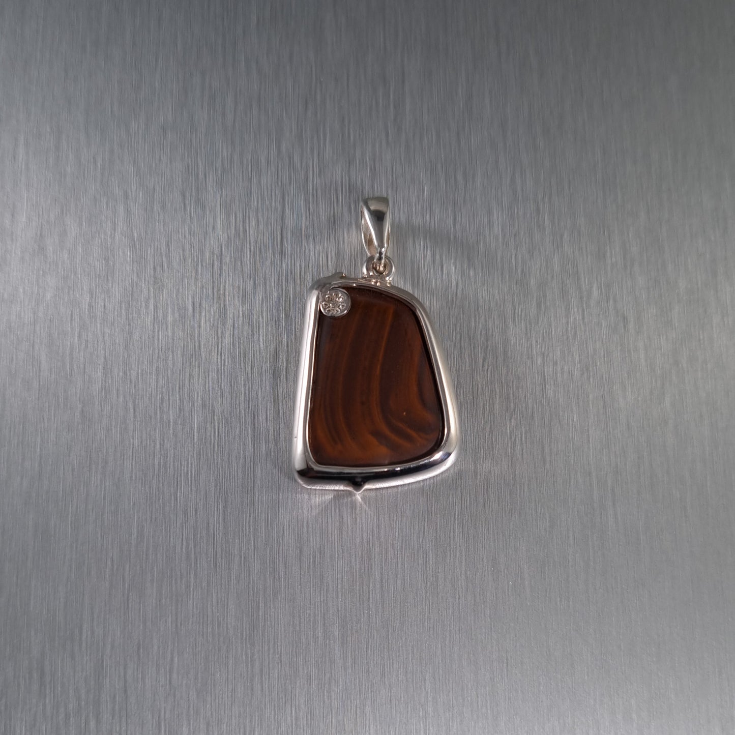 Solid Carved Boulder Opal Pendant