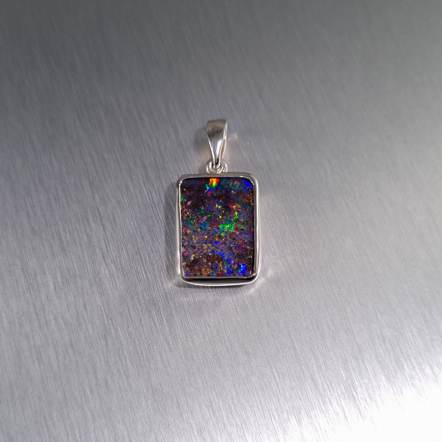 Solid Boulder Opal Pendant