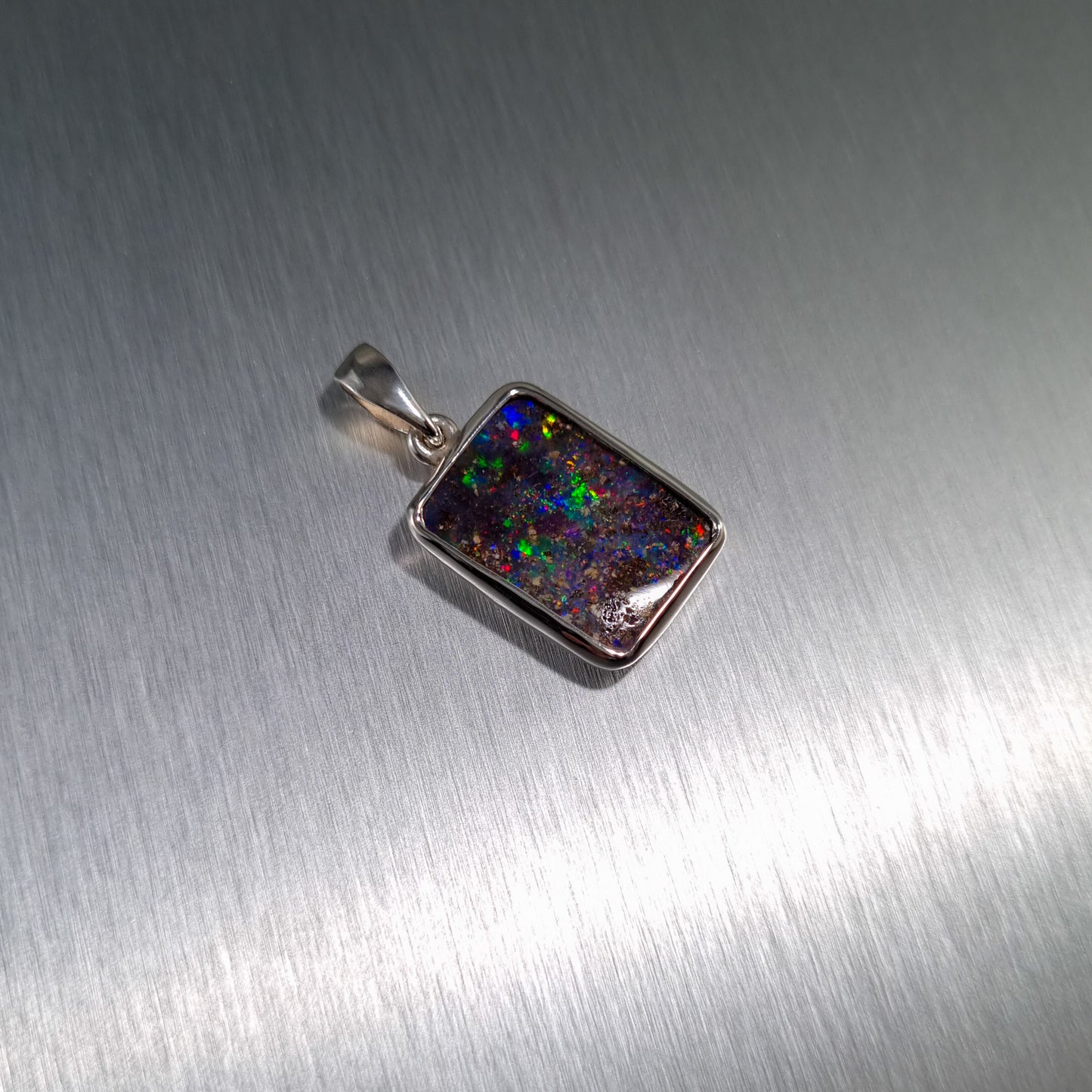 Solid Boulder Opal Pendant