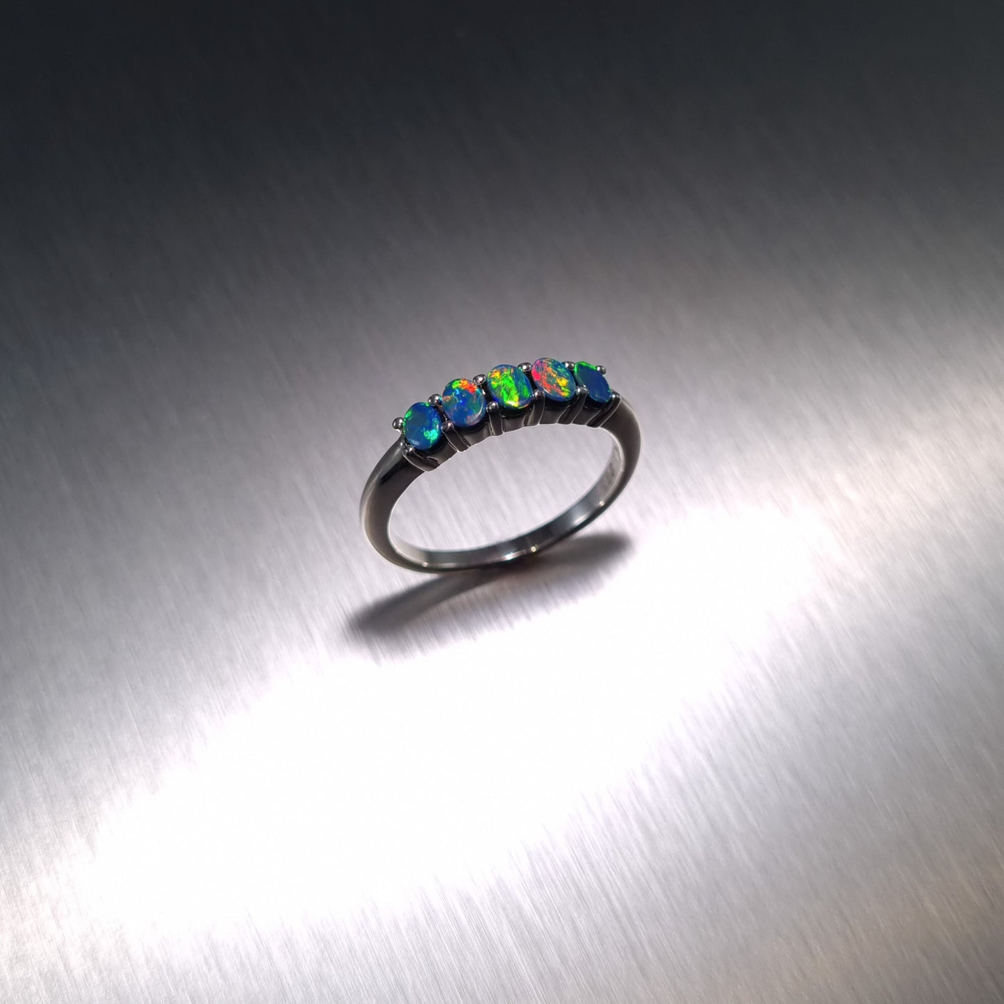 5 Stone Opal Doublet Ring