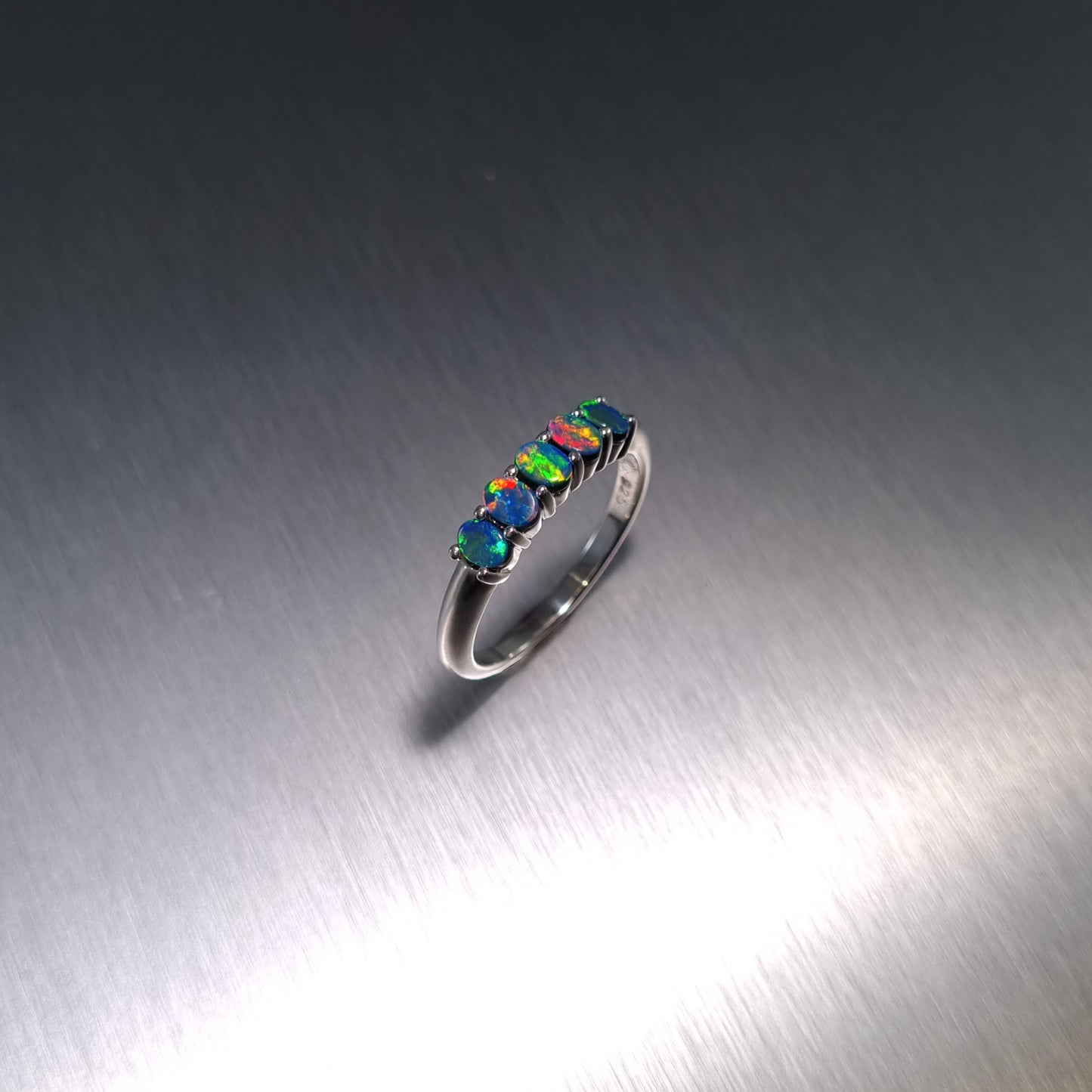 5 Stone Opal Doublet Ring