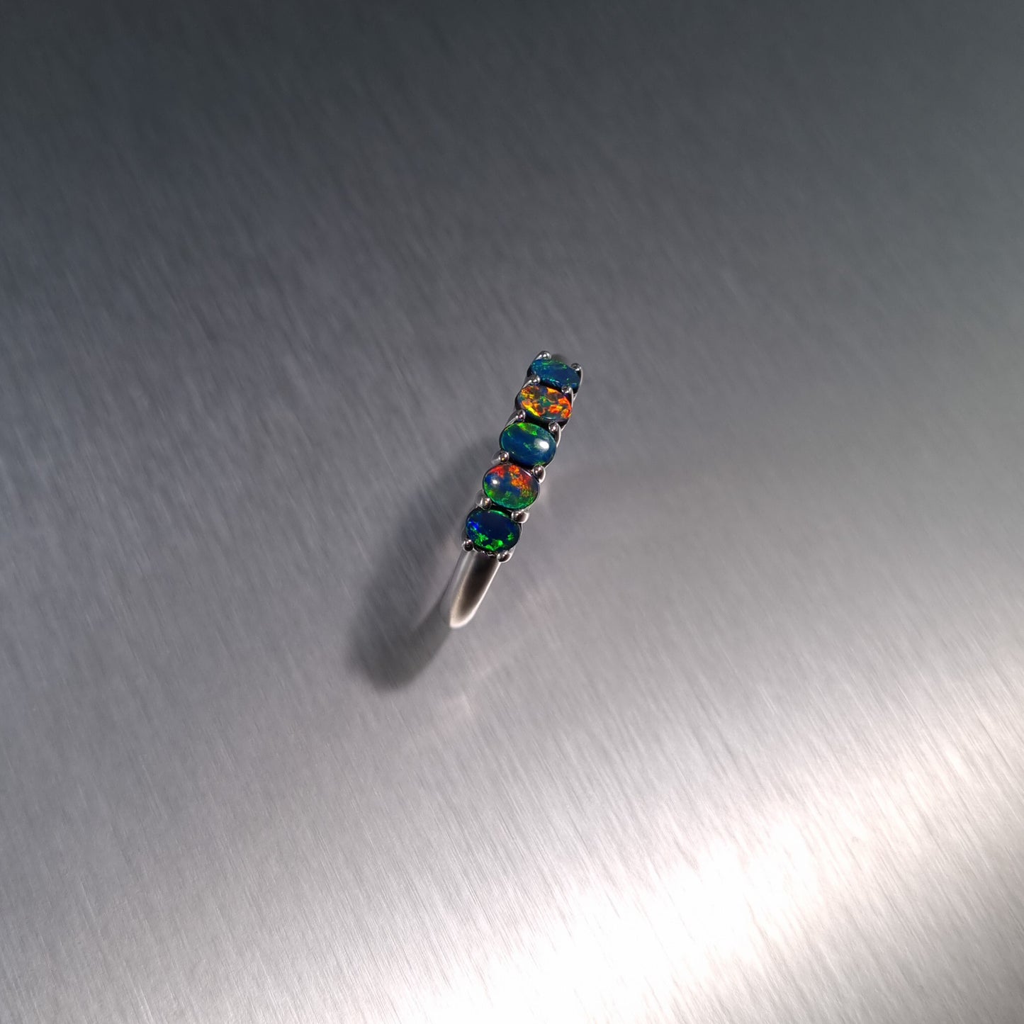 5 Stone Opal Doublet Ring