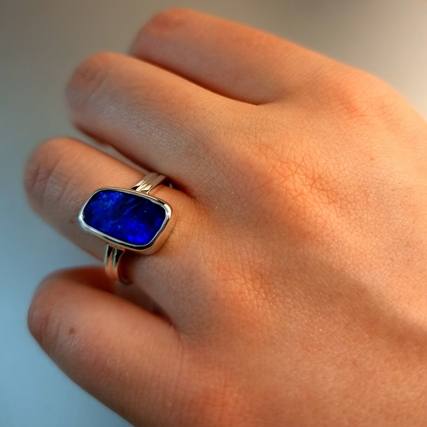 Coober Pedy Opal Doublet Ring