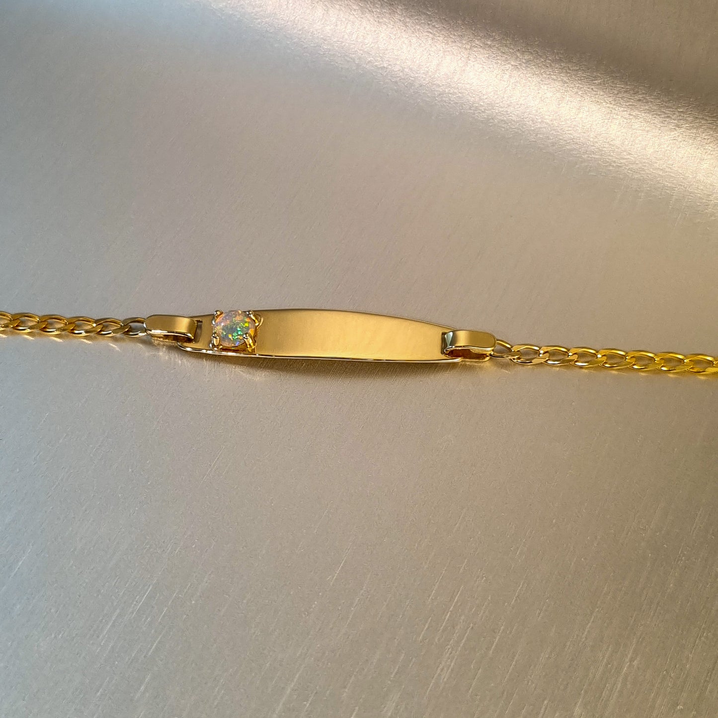 Coober Pedy Solid Opal I.D. Bracelet