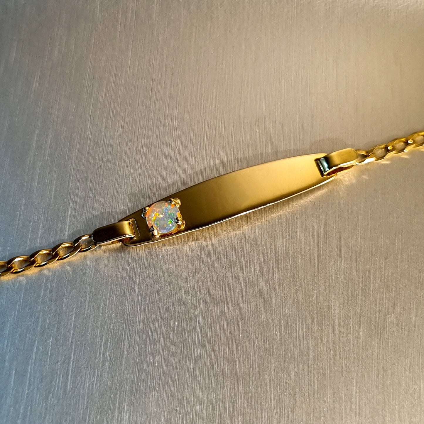 Coober Pedy Solid Opal I.D. Bracelet