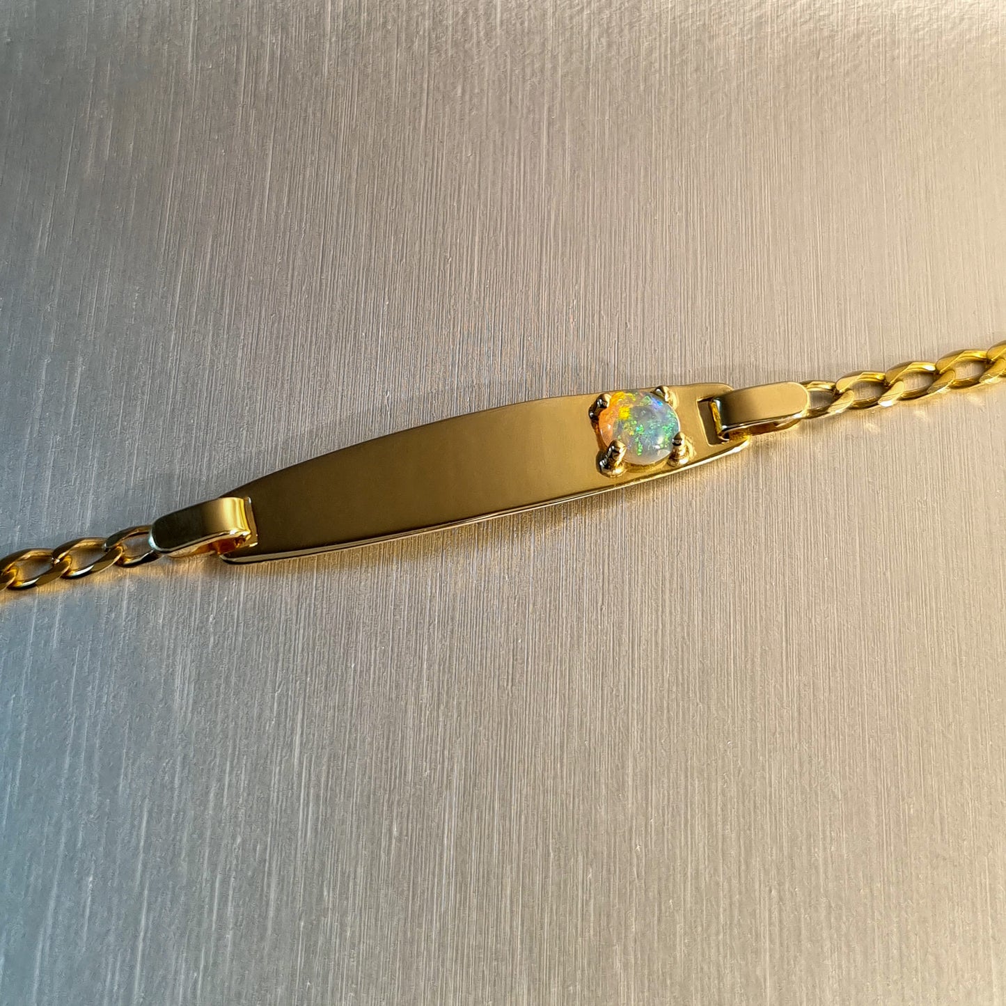 Coober Pedy Solid Opal I.D. Bracelet