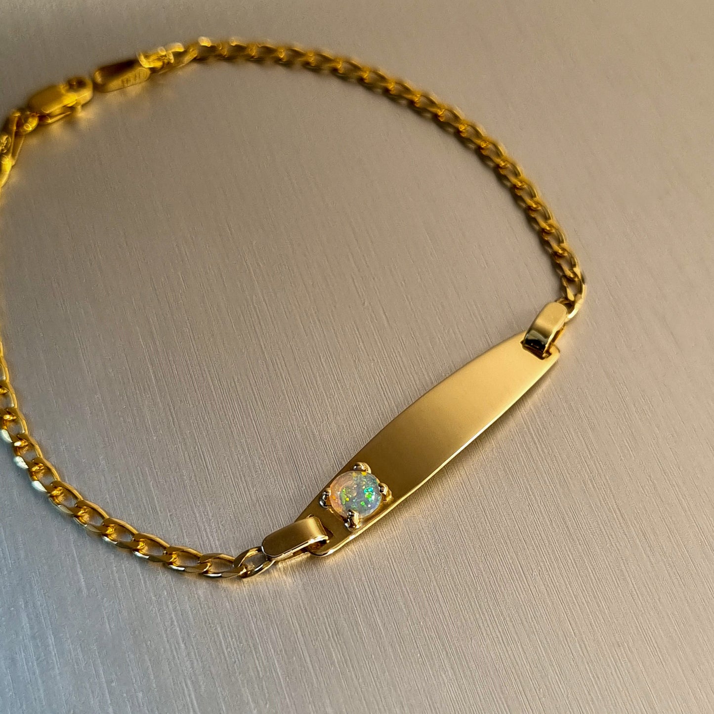 Coober Pedy Solid Opal I.D. Bracelet