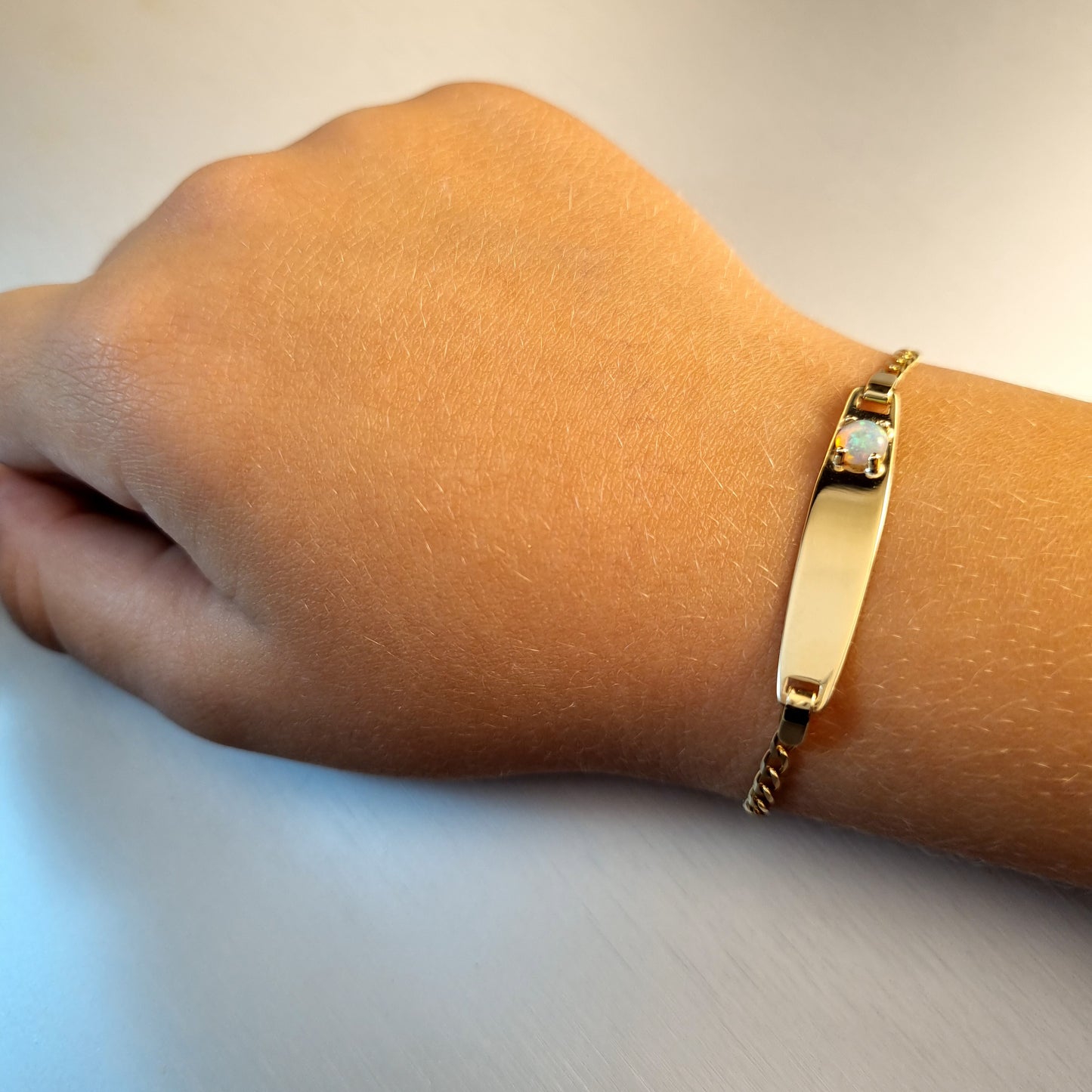 Coober Pedy Solid Opal I.D. Bracelet