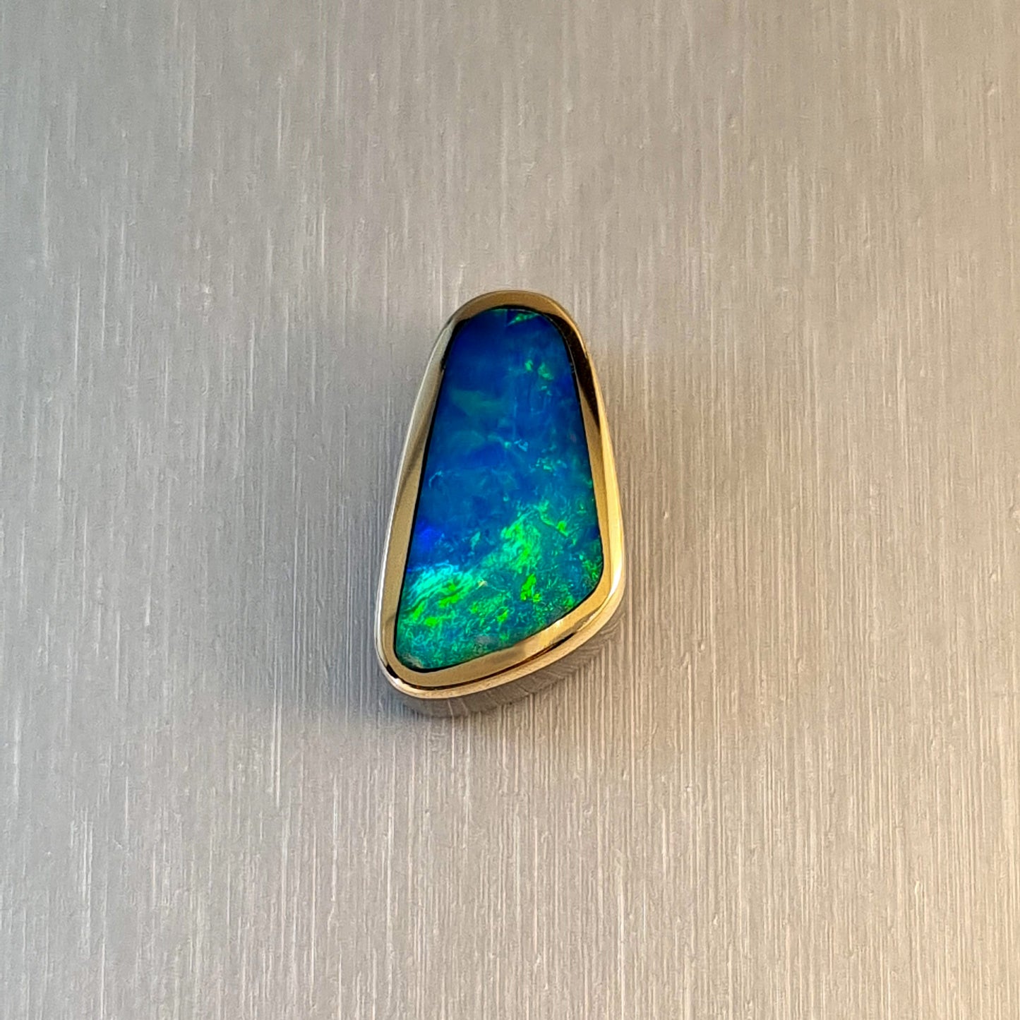 Coober Pedy Opal and Obsidian Pendant