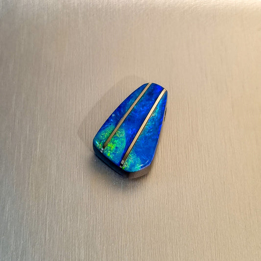 Coober Pedy Opal and Obsidian Pendant