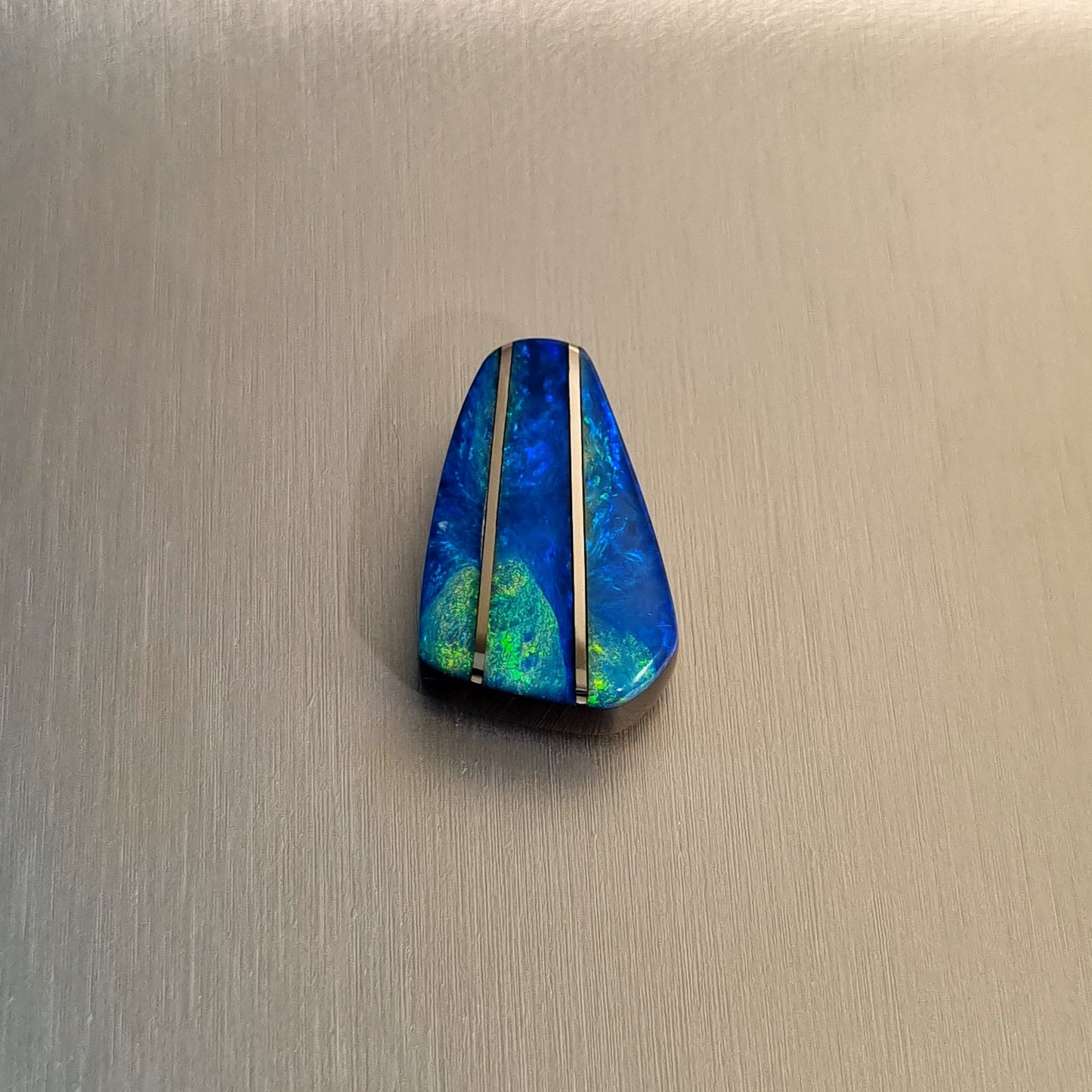 Coober Pedy Opal and Obsidian Pendant