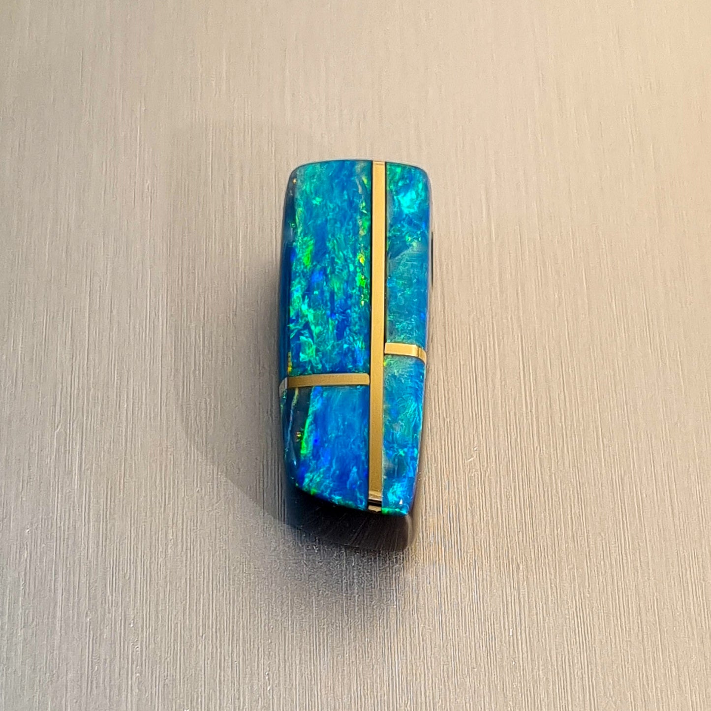 Coober Pedy Opal and Obsidian Pendant