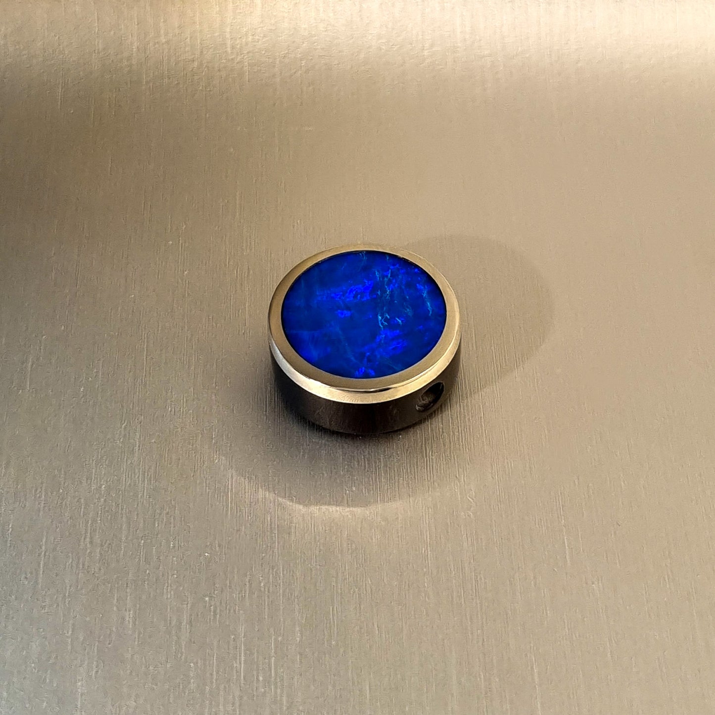 Mintabie Opal and Obsidian Pendant