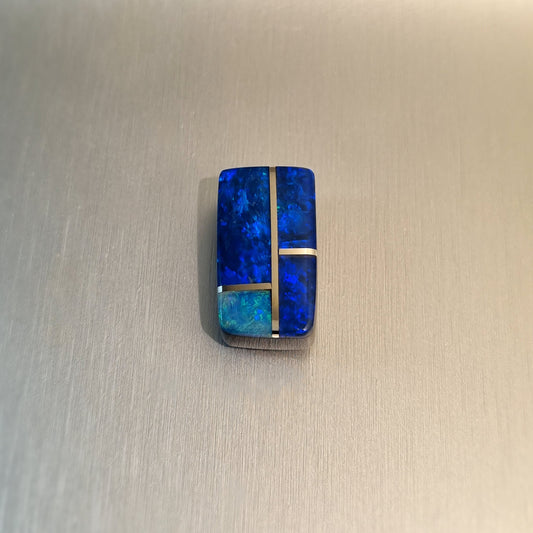 Coober Pedy Opal and Obsidian Pendant