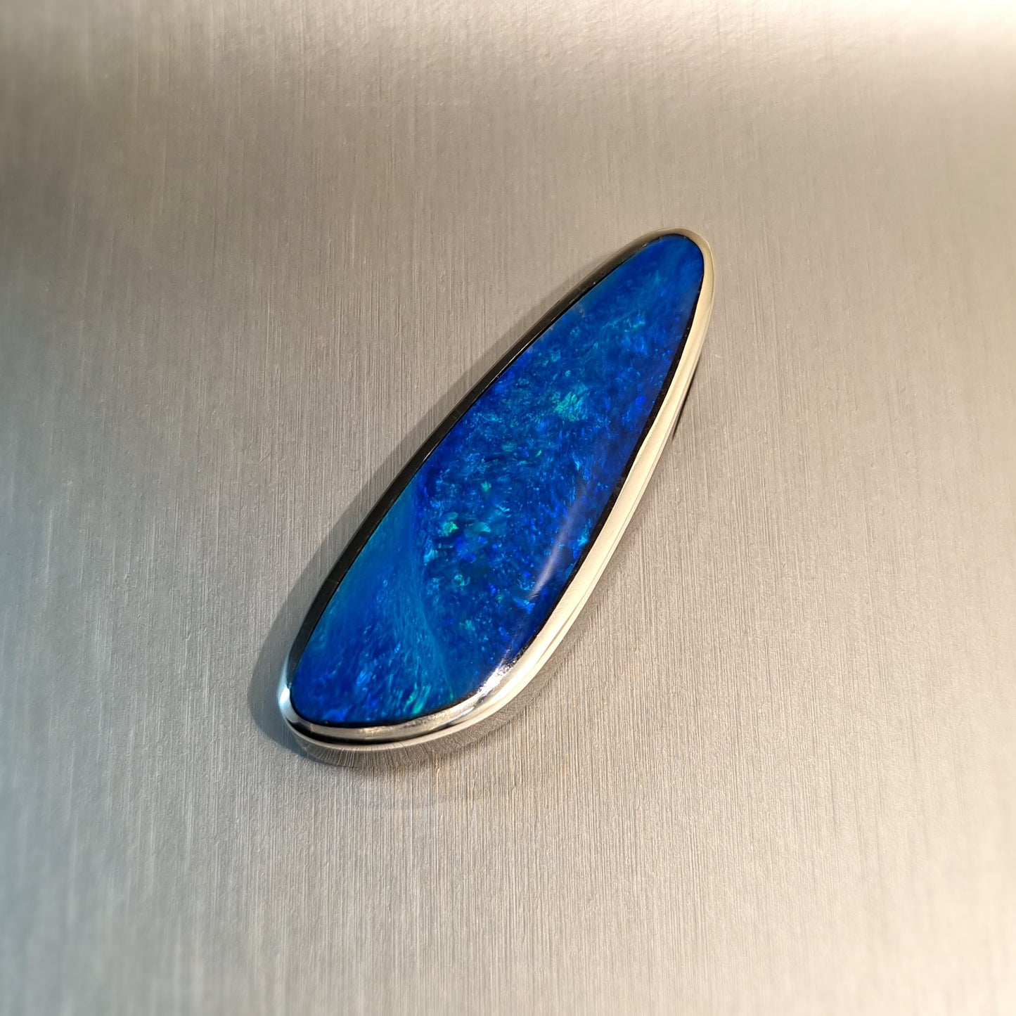 Coober Pedy Opal and Obsidian Pendant