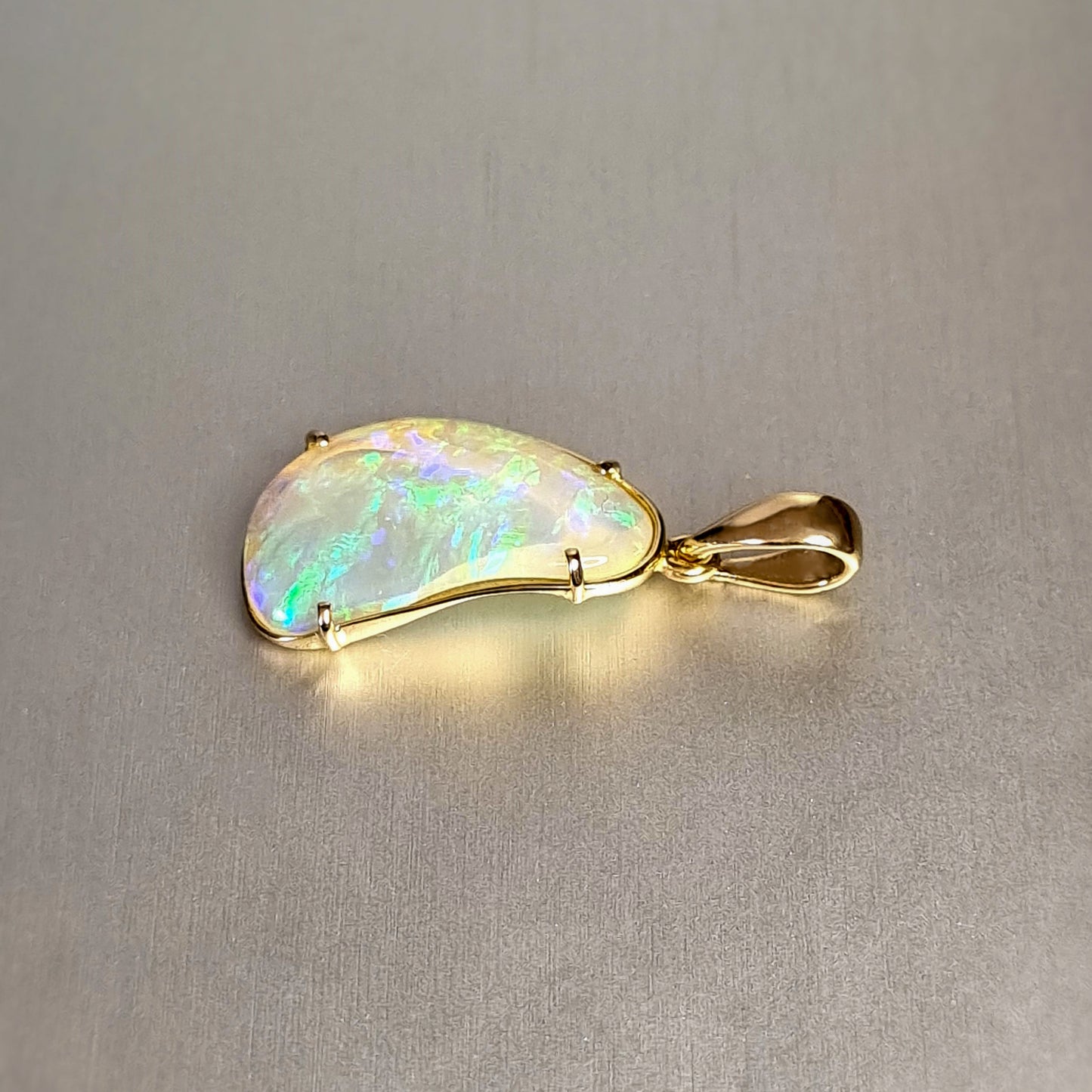 Coober Pedy Solid Opal Skin Shell Pendant