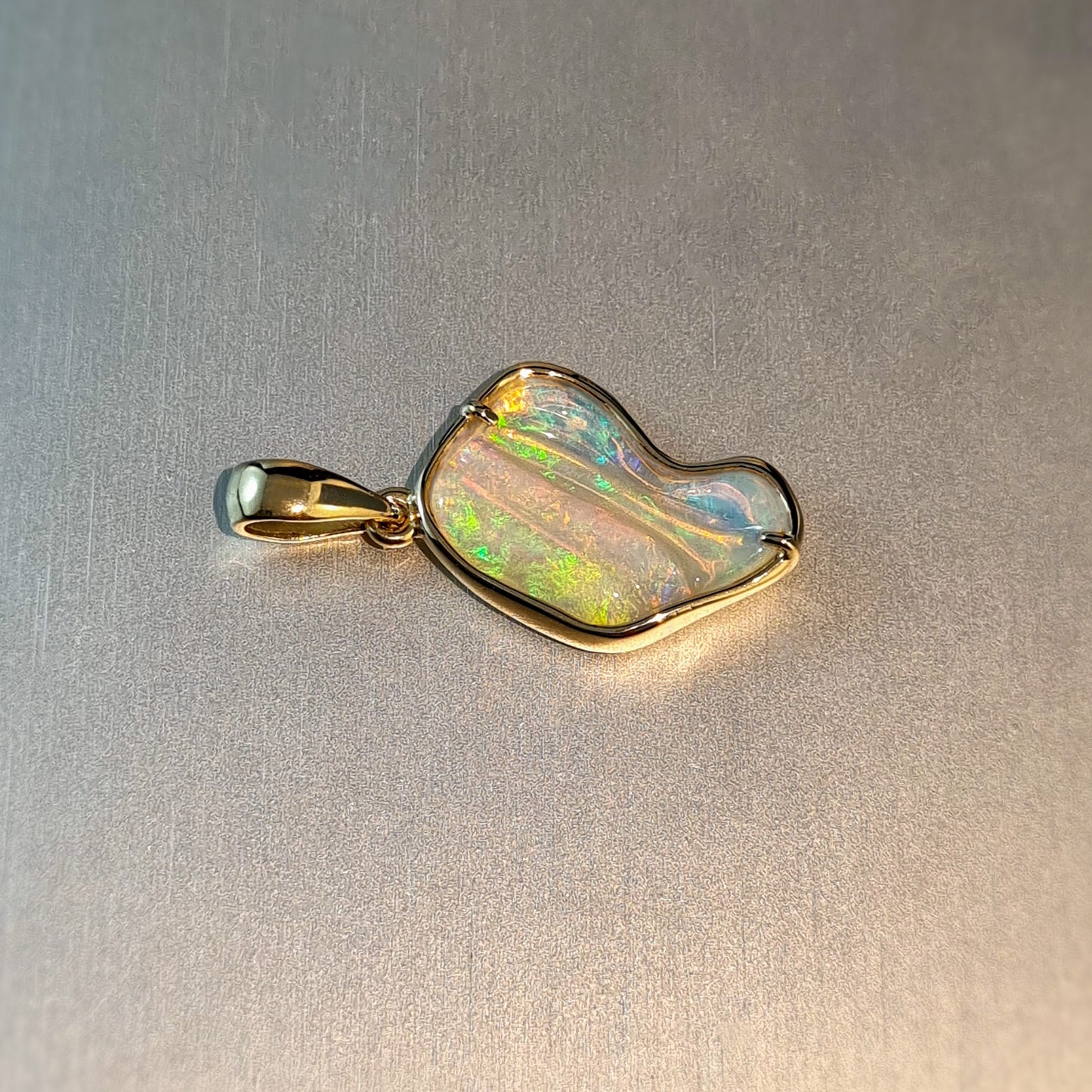 Coober Pedy Solid Carved Opal Pendant