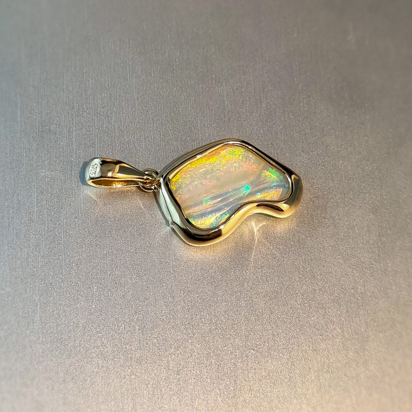 Coober Pedy Solid Carved Opal Pendant