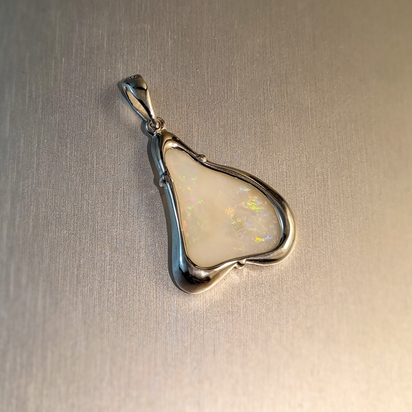 Coober Pedy Solid Carved Opal Pendant