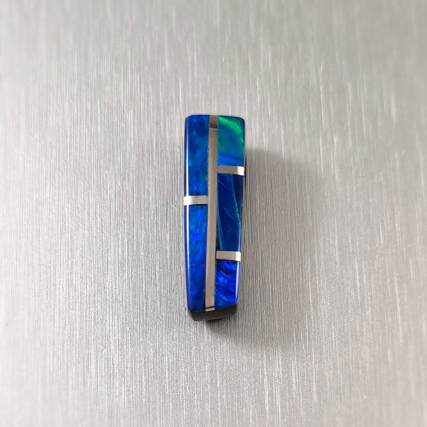 Coober Pedy Opal and Obsidian Pendant