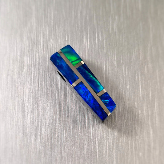 Coober Pedy Opal and Obsidian Pendant