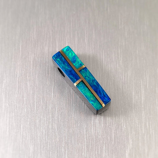 Coober Pedy Opal and Obsidian Pendant