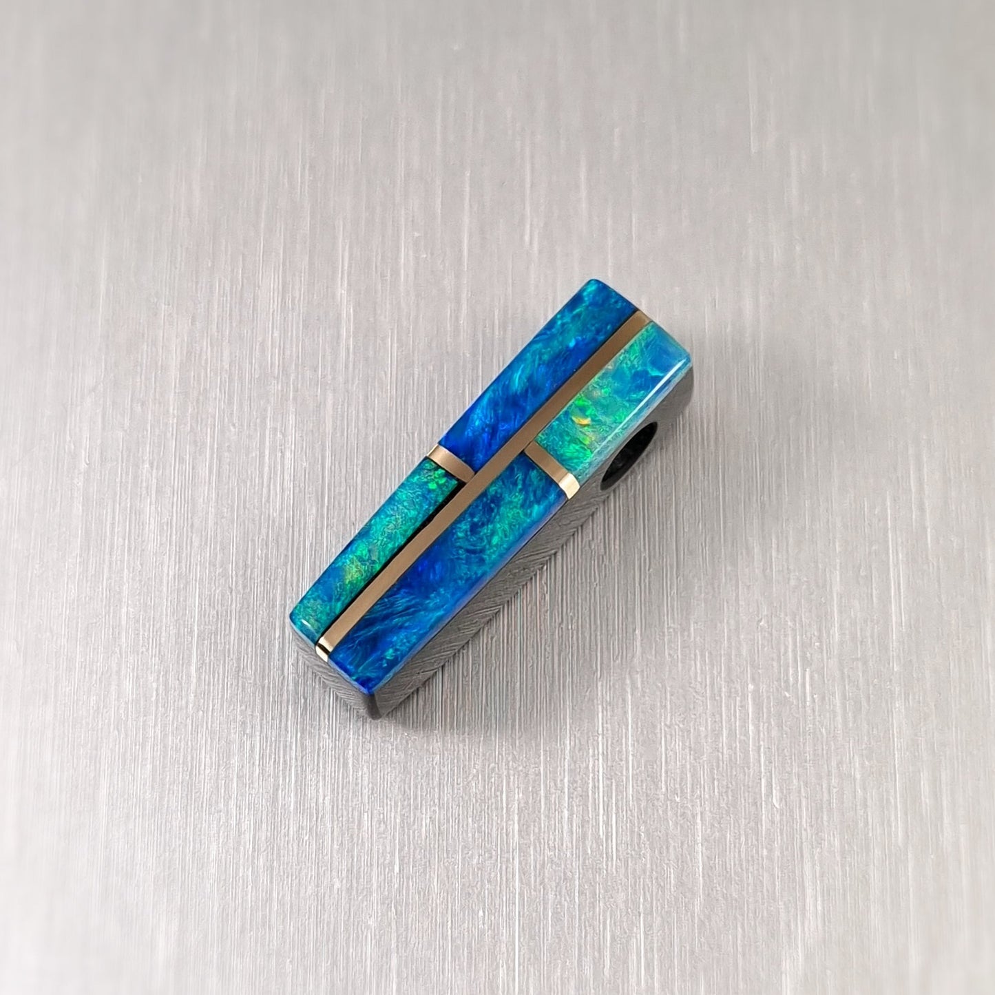 Coober Pedy Opal and Obsidian Pendant