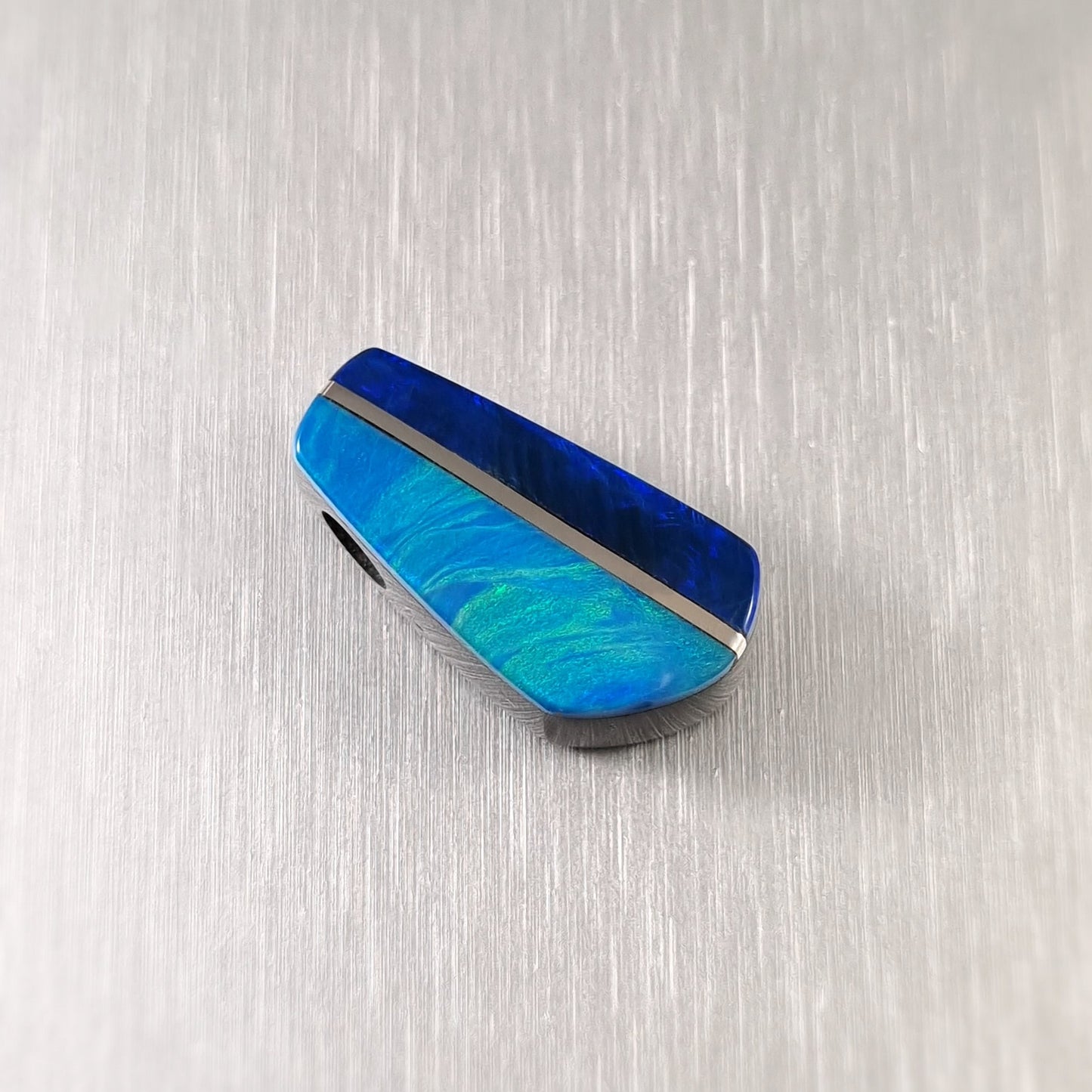 Coober Pedy Opal and Obsidian Pendant
