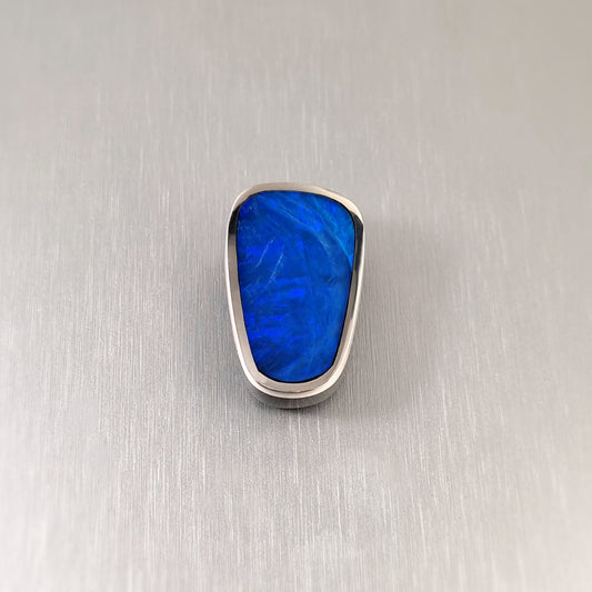 Coober Pedy Opal and Obsidian Pendant