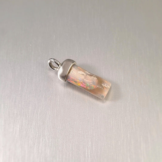 Sterling Silver Opalised Belemnite Pendant