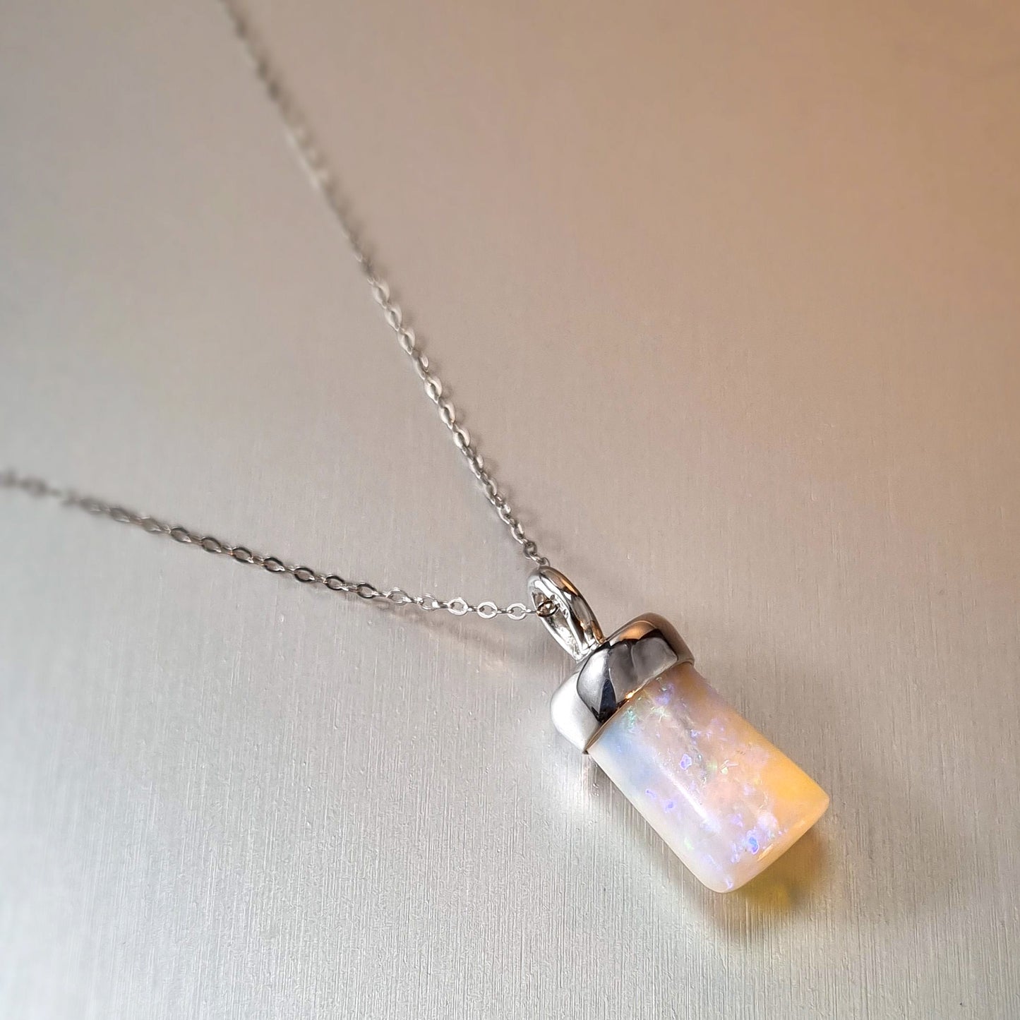 Sterling Silver Opalised Belemnite Pendant