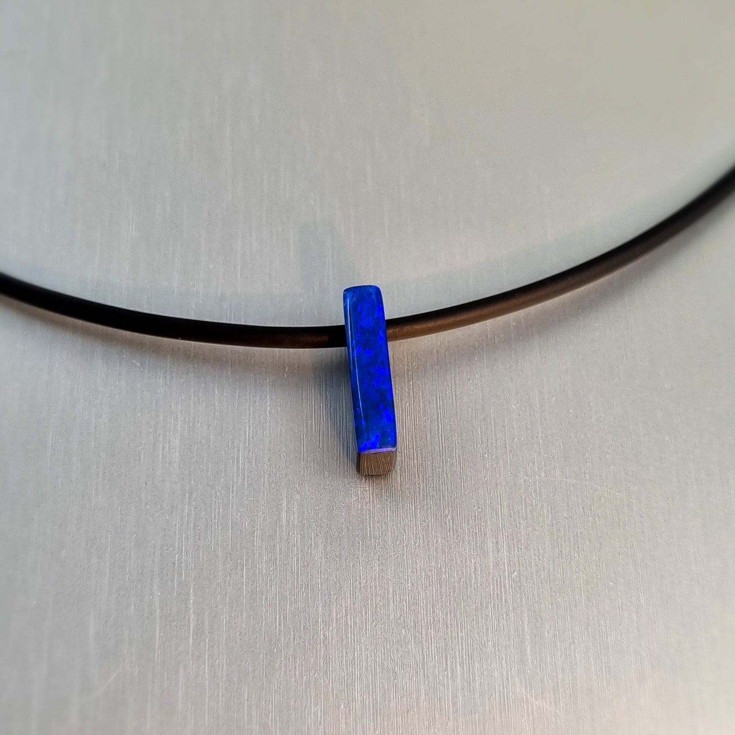 Coober Pedy Opal and Obsidian Pendant