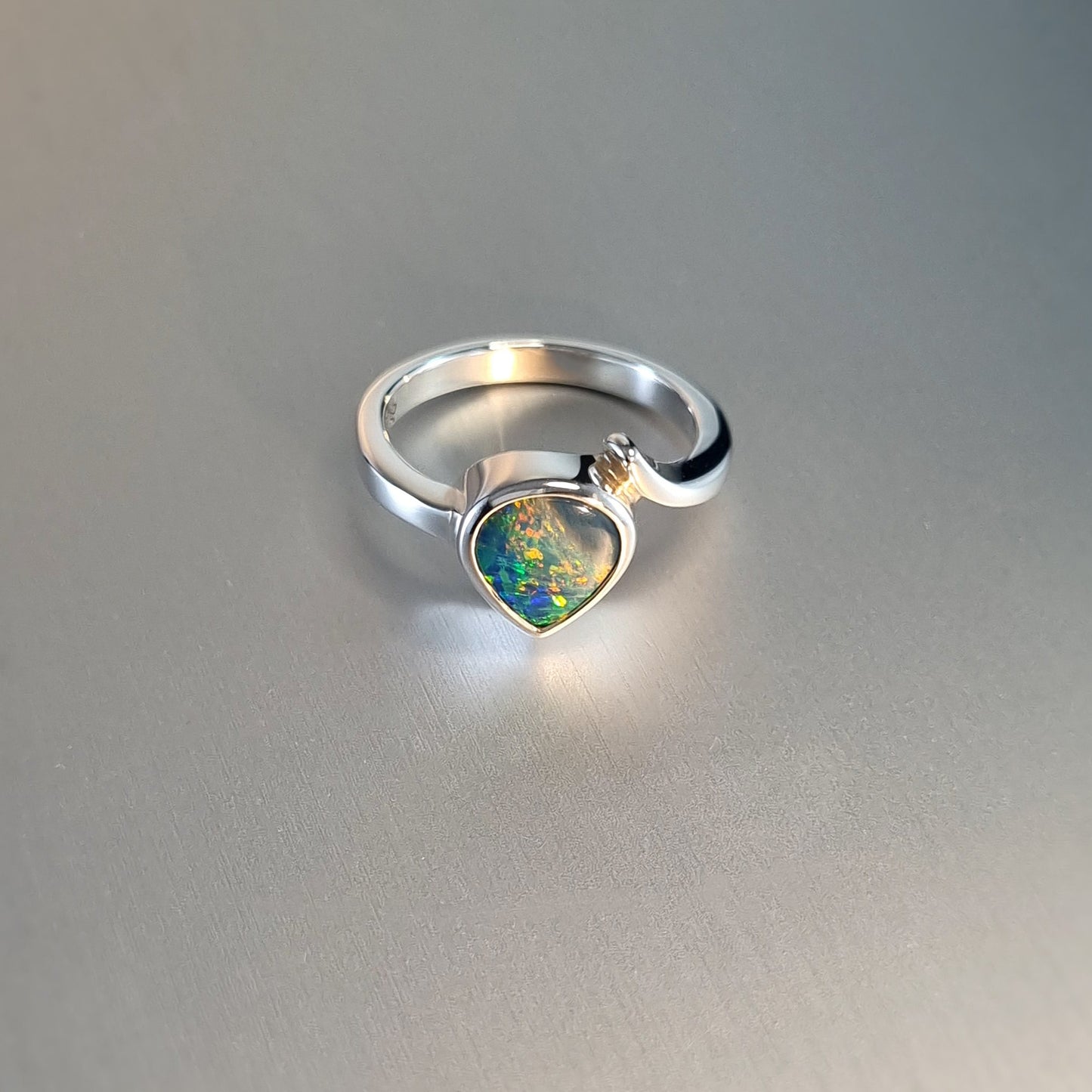 Teardrop Opal Doublet Ring