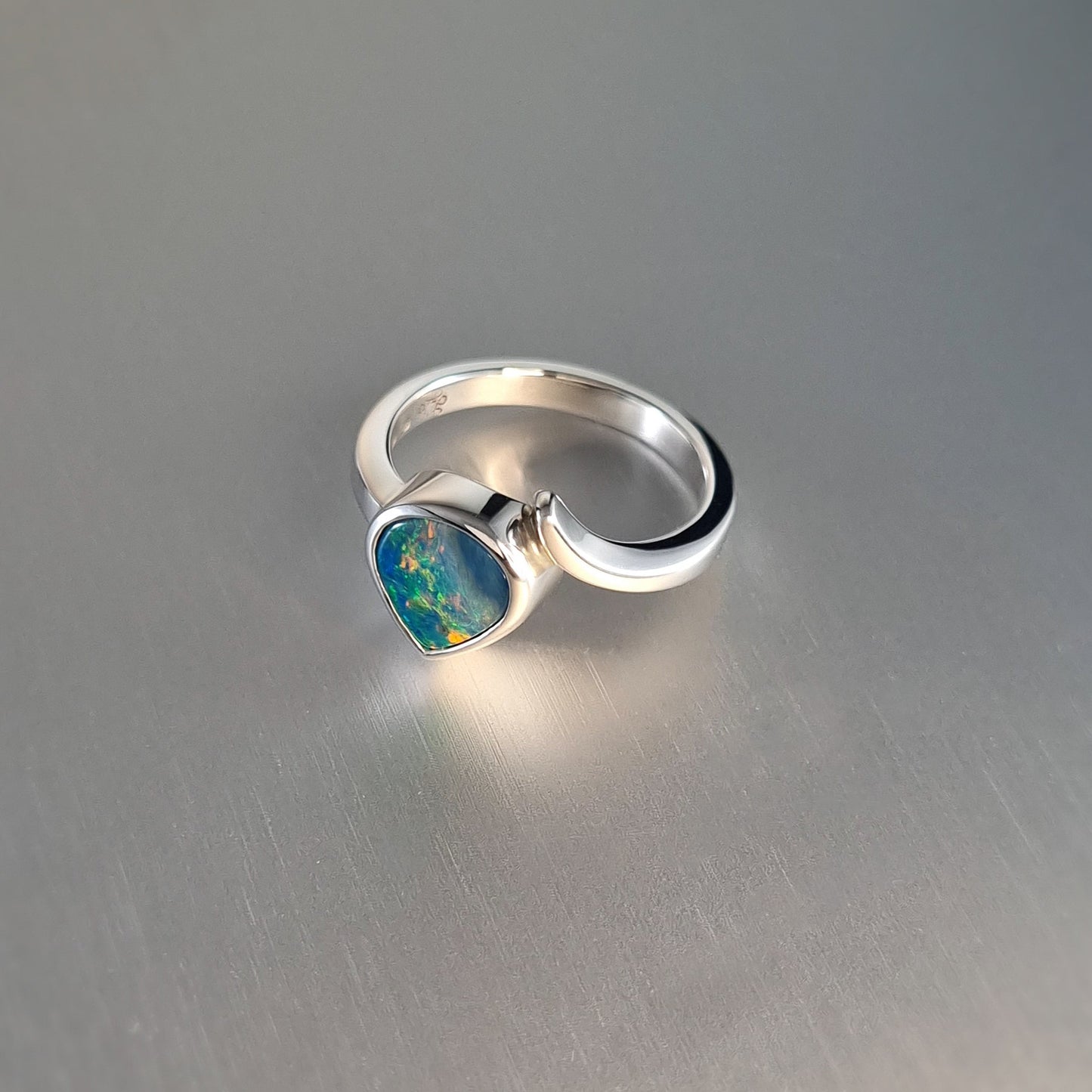 Teardrop Opal Doublet Ring