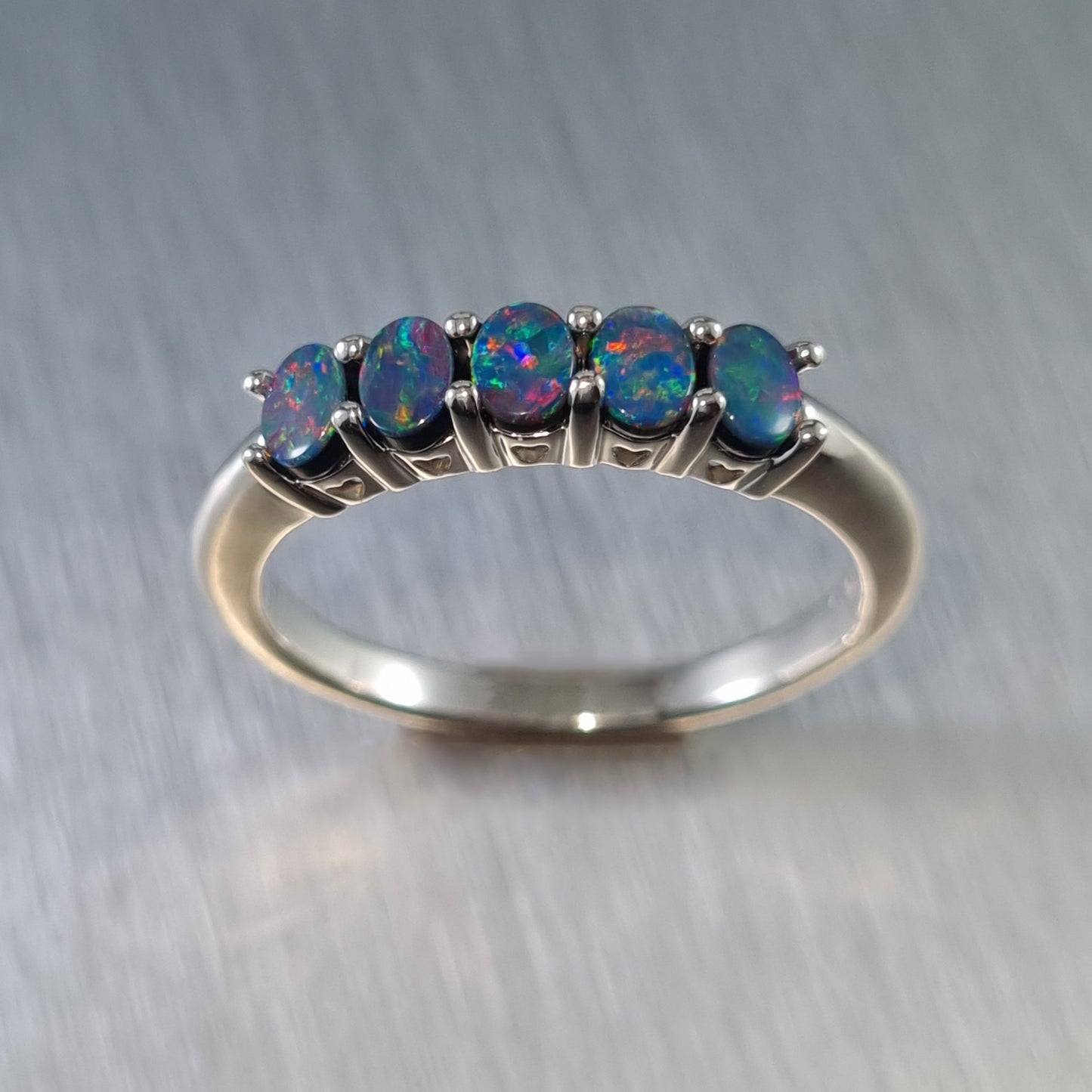 5 Stone Opal Doublet Ring