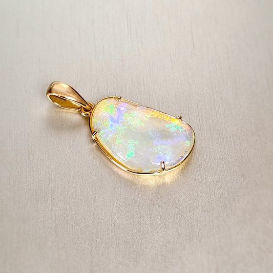 Coober Pedy Solid Opal Skin Shell Pendant