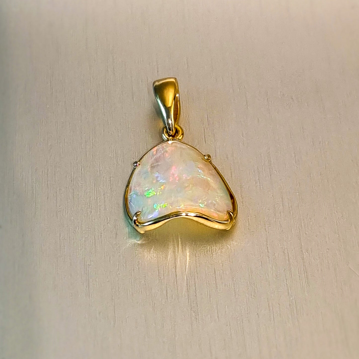 Coober Pedy Solid Opal Skin Shell Pendant